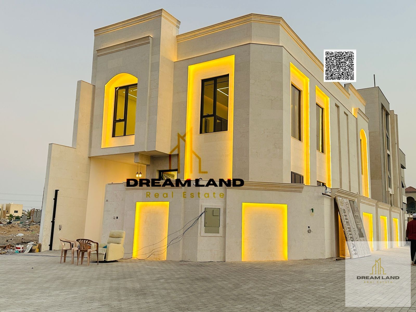 Including registration fees, Amazing morocon style villa, consists of 4 master bedrooms with built in wardrobes, now for sale in upscale area,