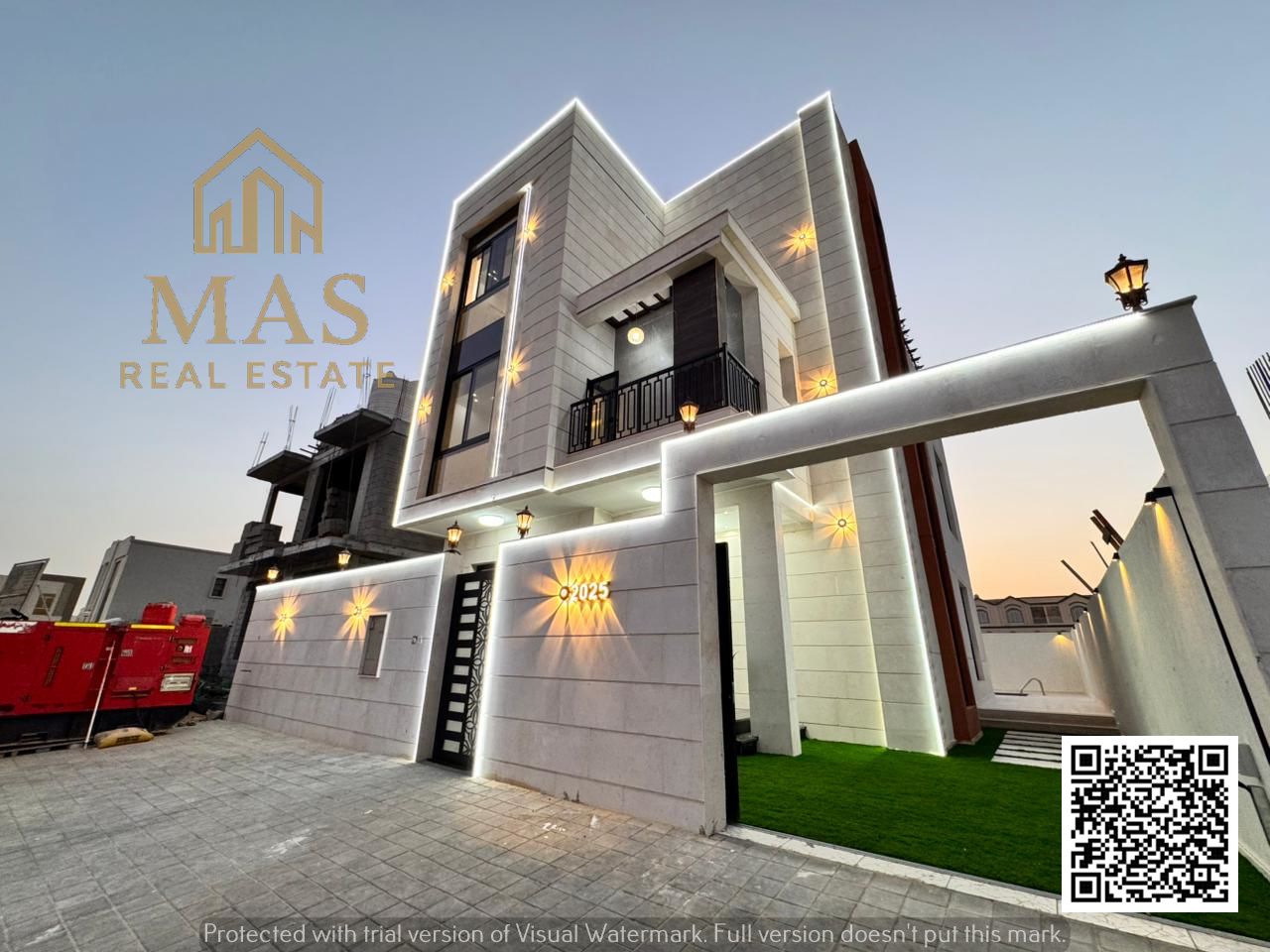 For sale: A luxurious modern villa - contemporary private pool- Price includes electricity, water, and air conditioning.