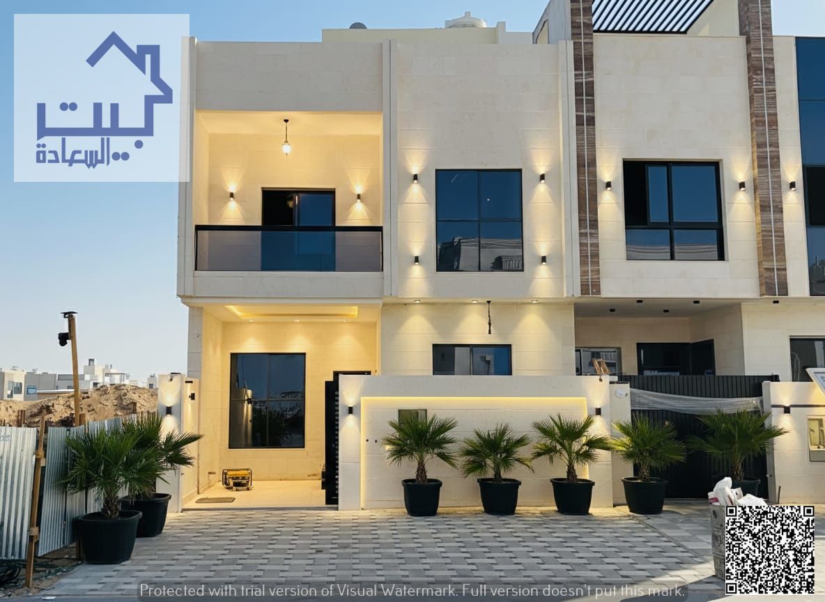 For sale : Luxury townhouse in Al Helio 2, Ajman (2 floors + roof) Freehold for all nationalities , includes registration fees , 100% bank financing
