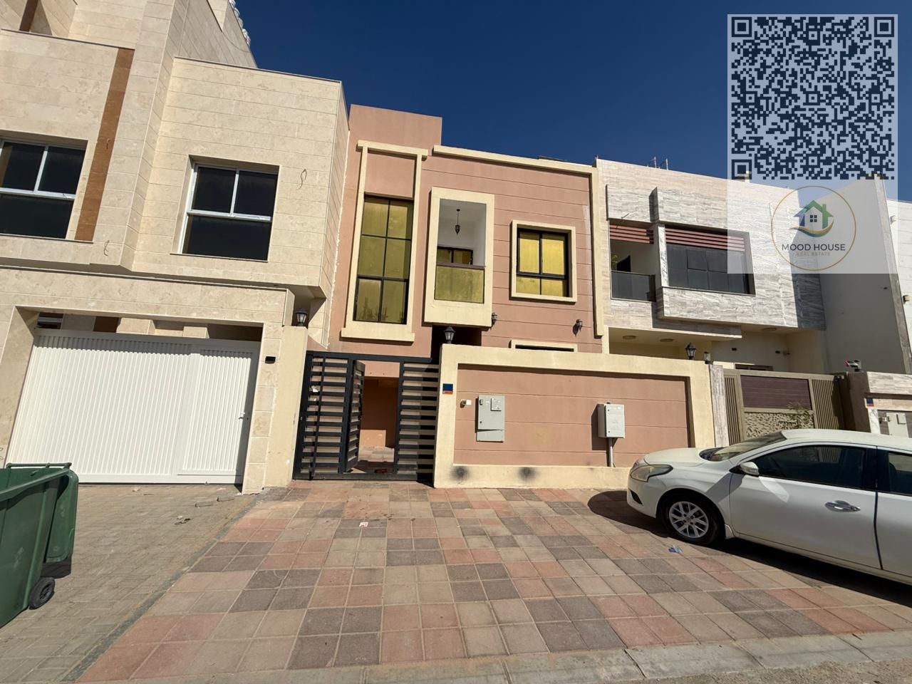 Townhouse for rent in Al Zahia with modern layout, three master bedrooms, maid’s room, spacious living areas, practical kitchen, and flexible payment