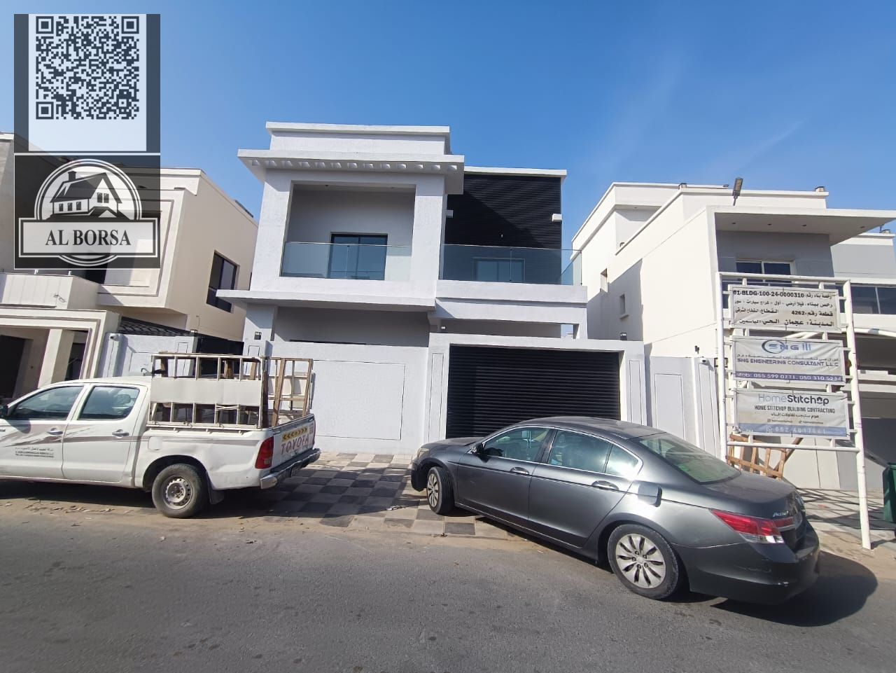 Villa for rent in Al Yasmin, Ajman. 4 master bedrooms, living room, majlis, spacious kitchen with maid's room.