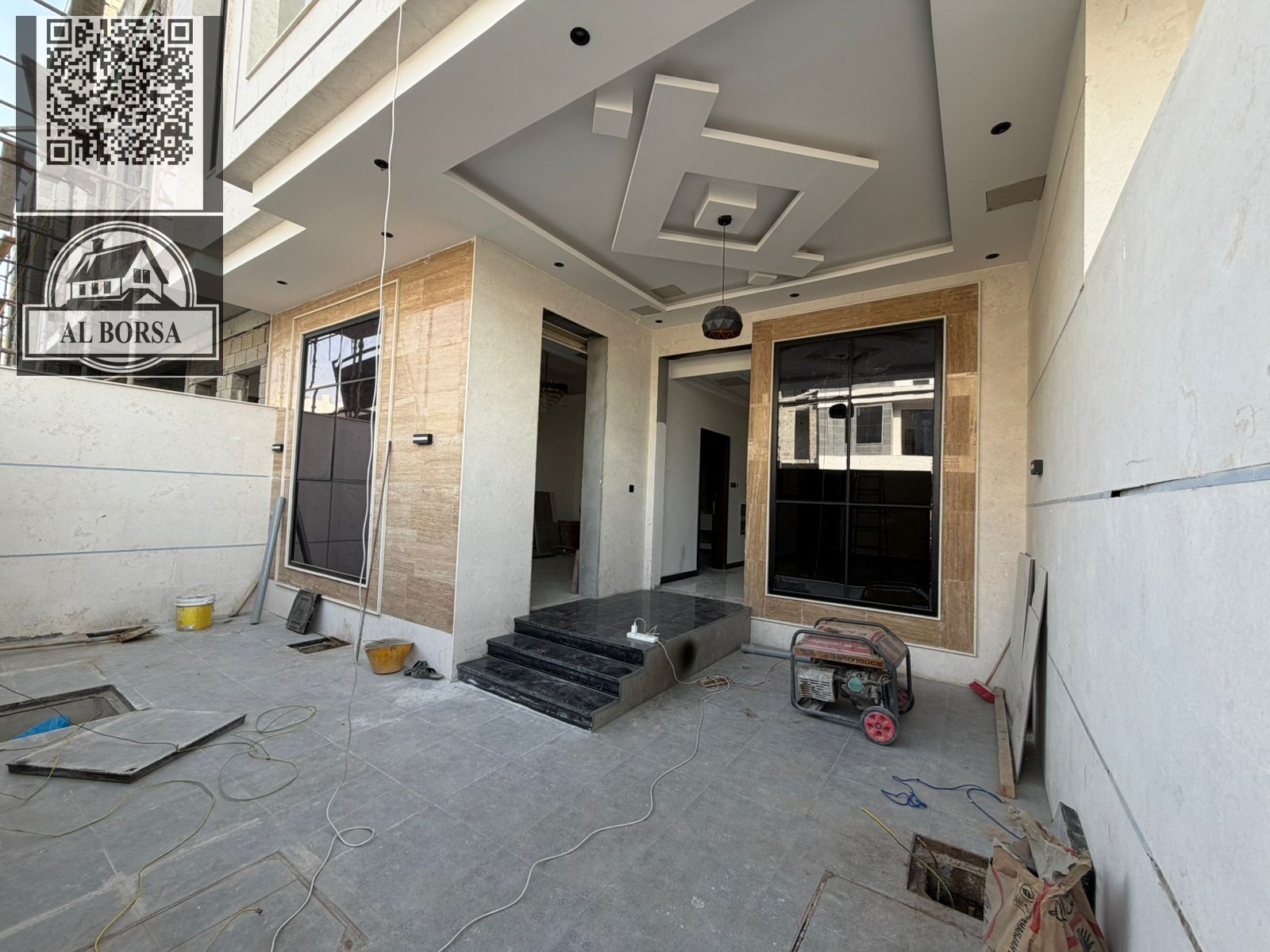 For rent in Al Yasmin, a townhouse with 5 master bedrooms, a living room, and a spacious kitchen.