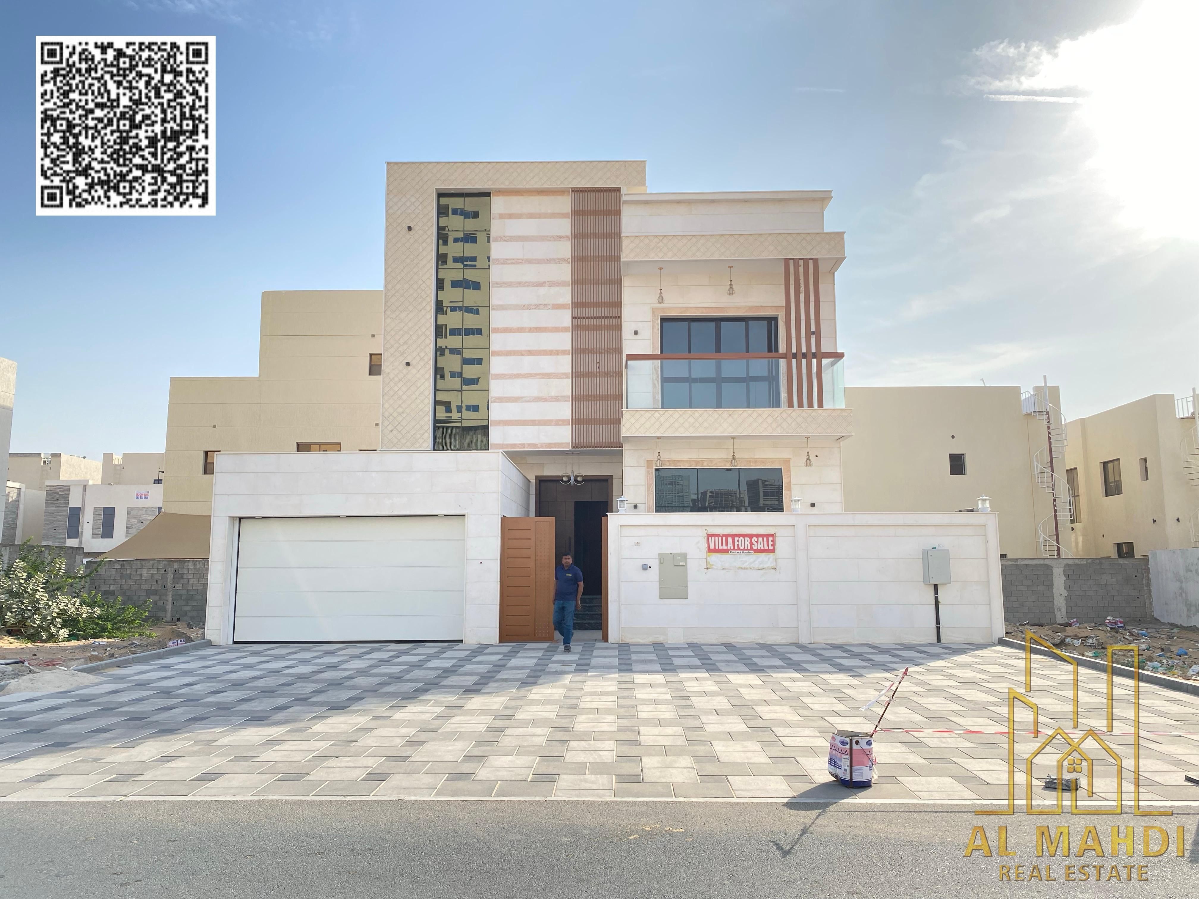 European-style villa with a modern design in Al Bahia, priced inclusive of electricity and water, with bank financing or cash payment options. Own a l
