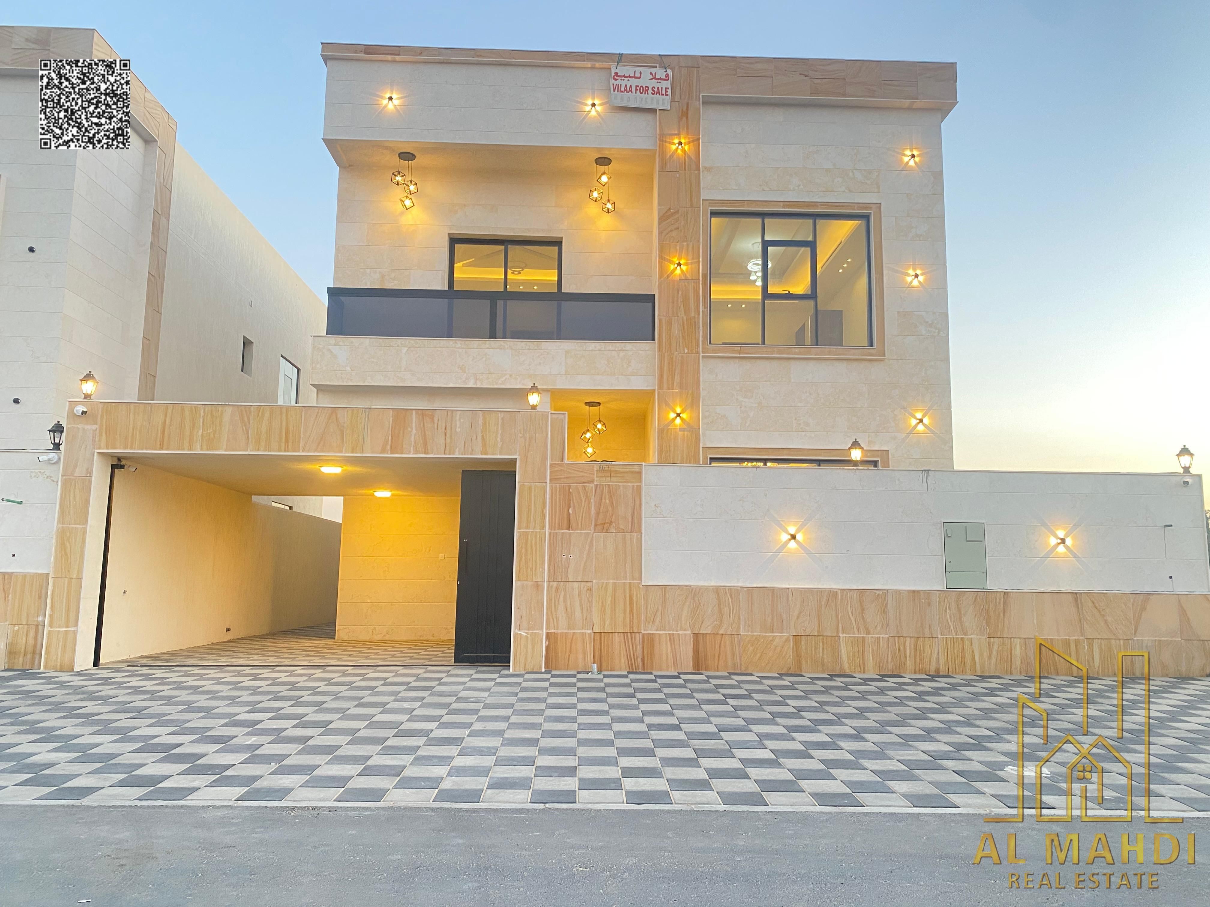 Villa with all registration and ownership fees included, ready to move in, in one of Ajman's most prestigious areas, freehold ownership.