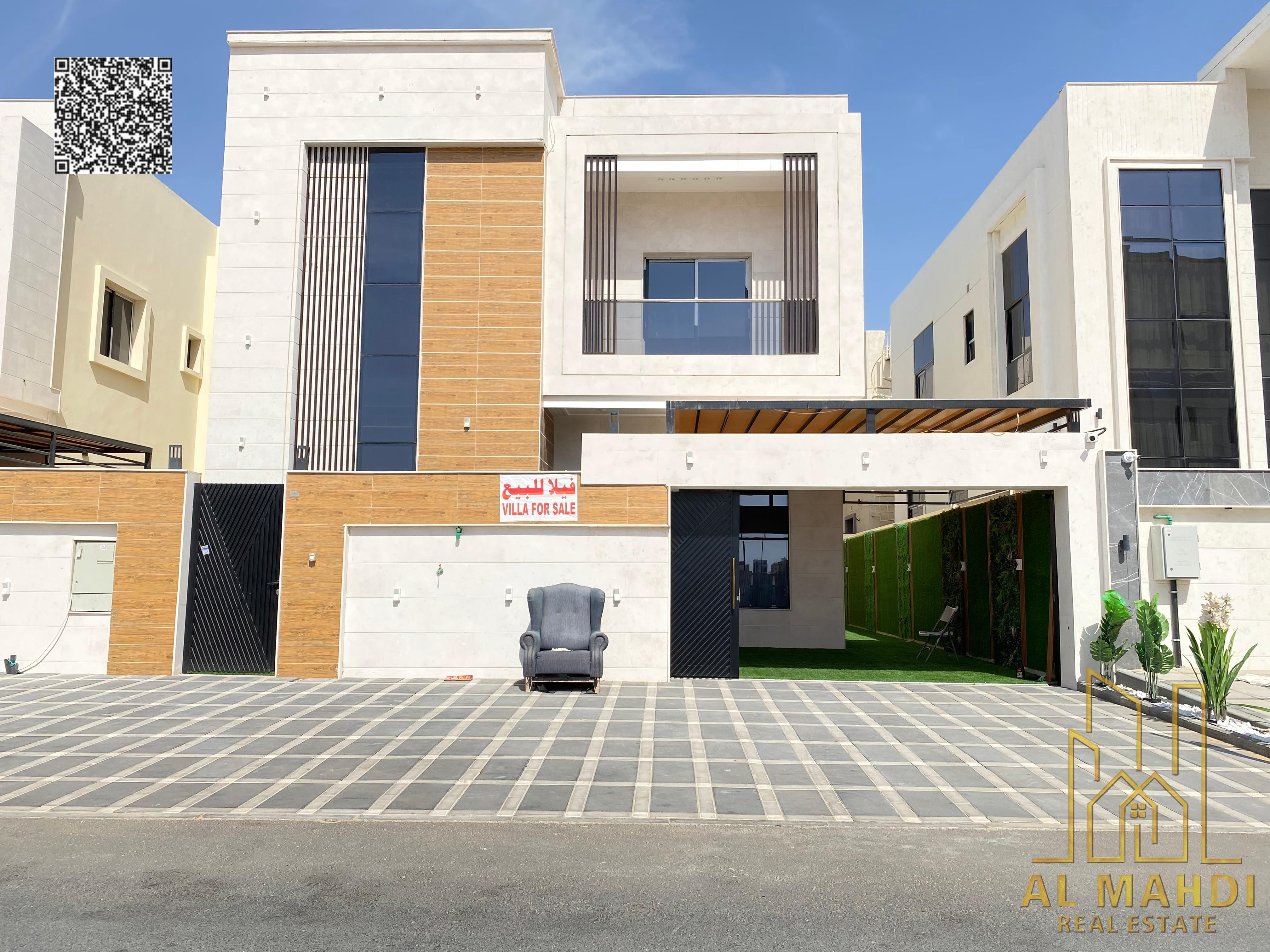 A unique opportunity at an attractive price and without annual fees. Own a villa for sale in Ajman. First resident, freehold, super deluxe finishing,
