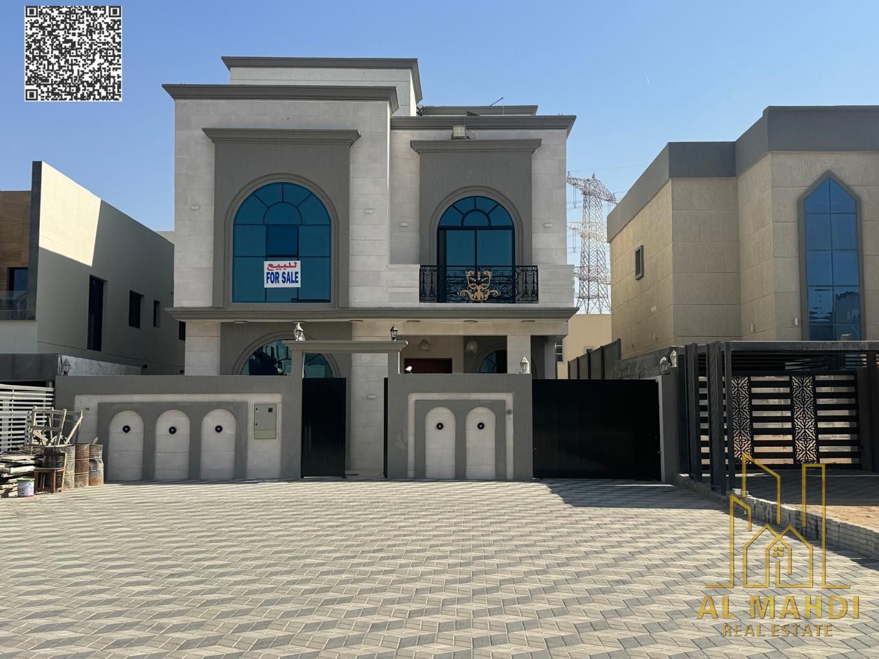 For Sale – Luxury Villa in Al Helio 2 – Ajman | Two Floors + Roof | 7 Master Bedrooms | Majlis and Two Living Rooms | Maid's Room | Modern Kitchen | L