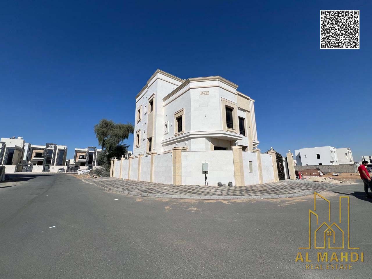 For Rent: Corner 6 Master Bedroom Villa with 2 Living Halls, Majlis, Maid Room and Roof in Al Zahya Ajman with Central AC