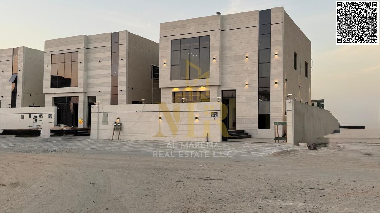 A distinctive villa for sale in Al Helio 2, situated on a 3,014 sqft land plot, featuring a modern design and carefully planned spaces ideal for upsca