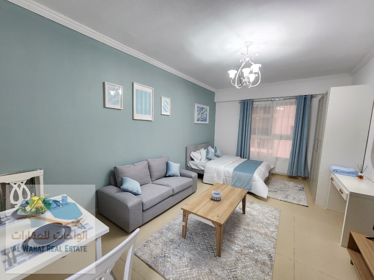 Furnished studio apartment available now for monthly rent. First occupancy. Price: 4500 (includes gym, swimming pool, and parking). Available now.