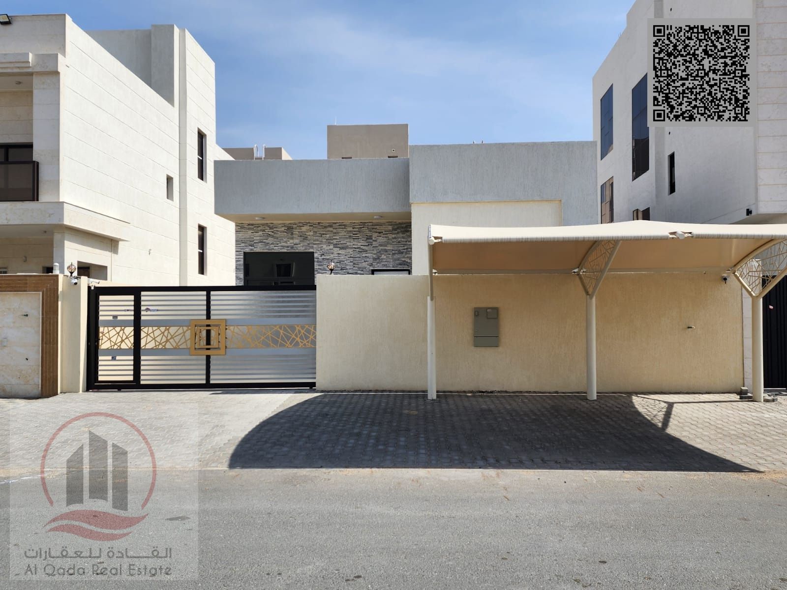 Villa for sale in Ajman, Al Bahia area. 3 master bedrooms, majlis, living room, and maid's room. Freehold ownership for all nationalities. Bank financ