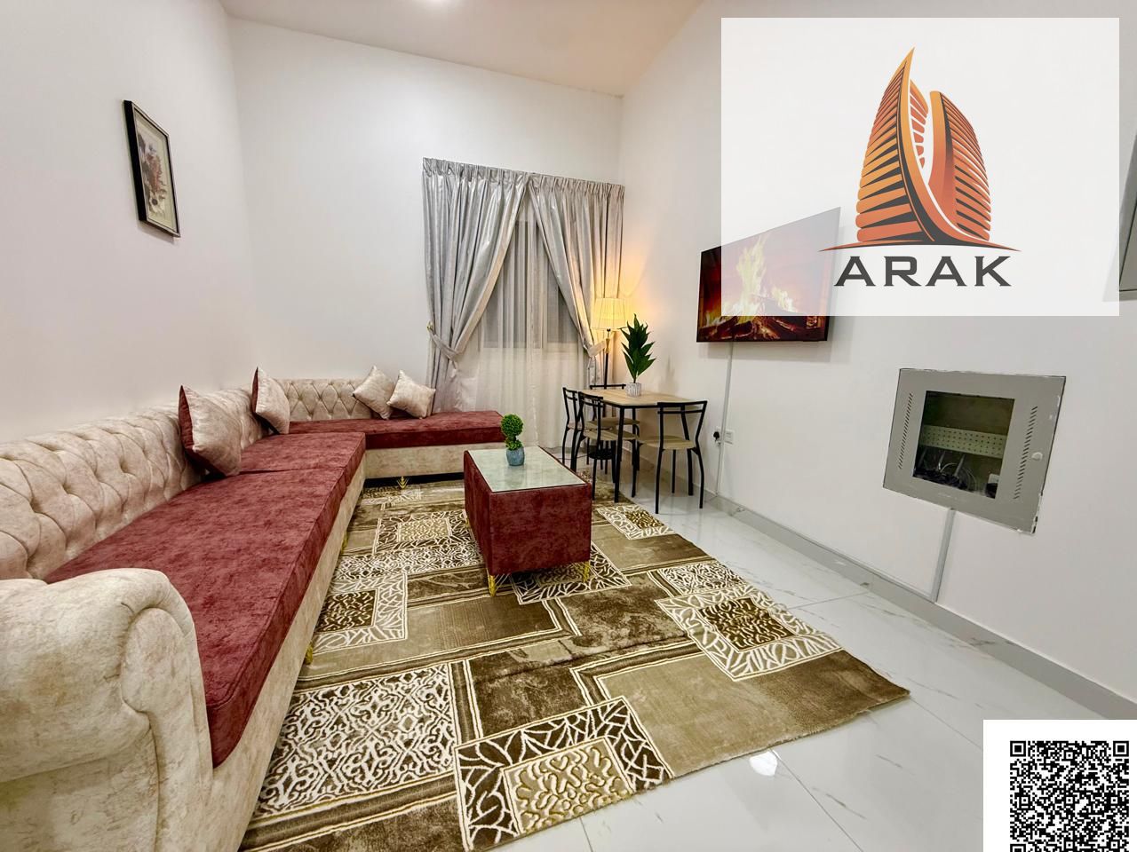 ully furnished one-bedroom apartment for monthly rent in Ajman – Al Nuaimiya 2 area.