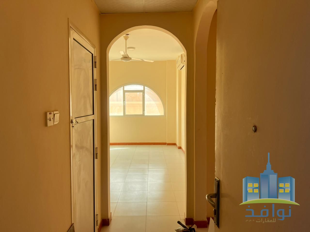Two bedrooms and a living room for rent with a spacious area.