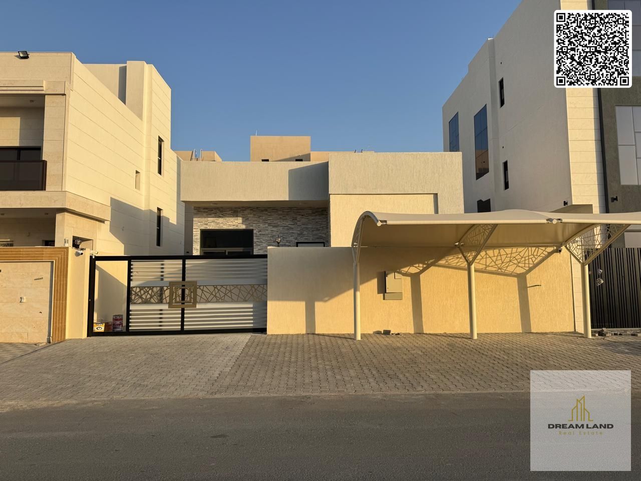 Villa for sale in Ajman, Al Bahia. 3 master bedrooms, living room, majlis, maid's room. Freehold ownership for all nationalities. Bank financing avail