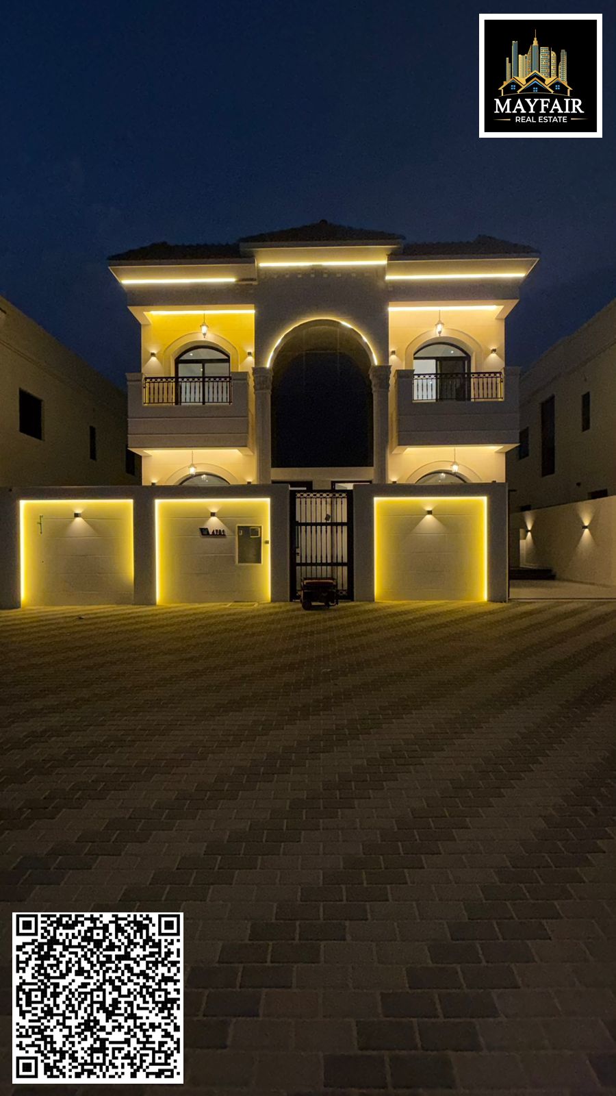 Villa for sale in Al Helio, opposite the mosque. 5 master bedrooms and a living room on the first floor, and a large living room on the ground floor.