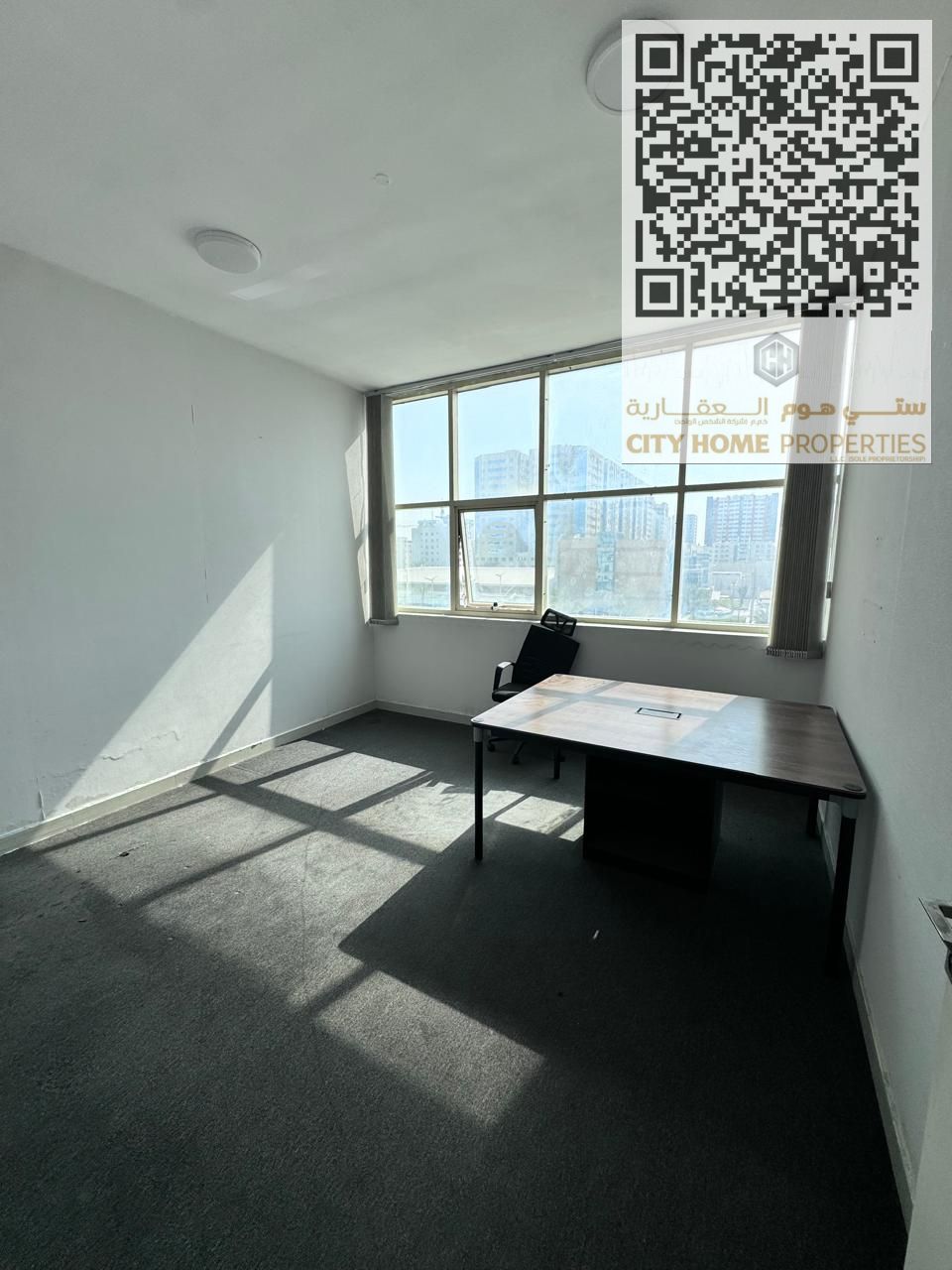 Office for Annual Rent 1 Room + Living Area Central Air Conditioning Balcony 1 Bathroom Location: Al Hamidiya, opposite the cour
