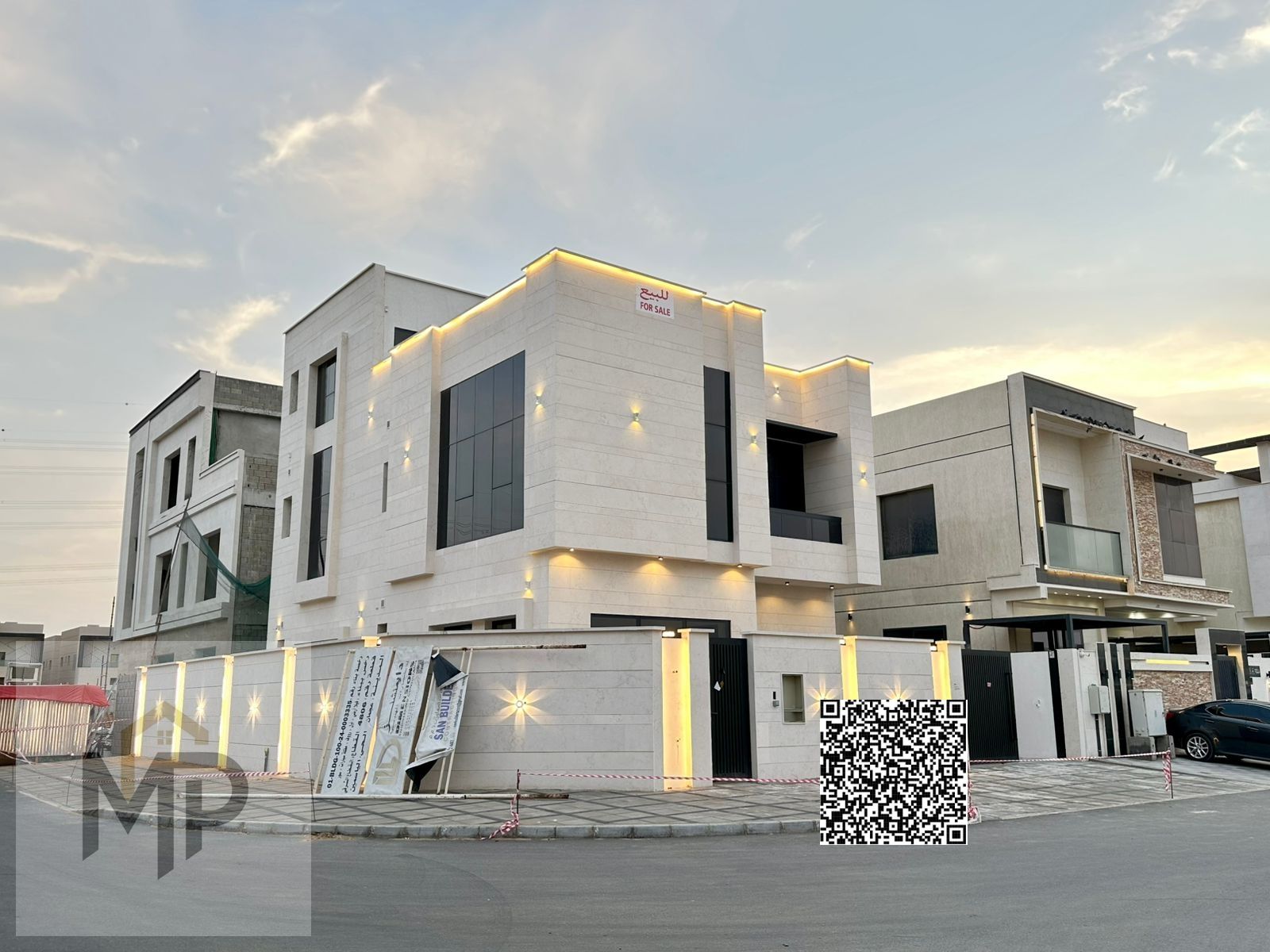 A distinctive villa in Al Yasmin area - Ajman, two floors + roof, strategic corner location, including water, electricity and air conditioning