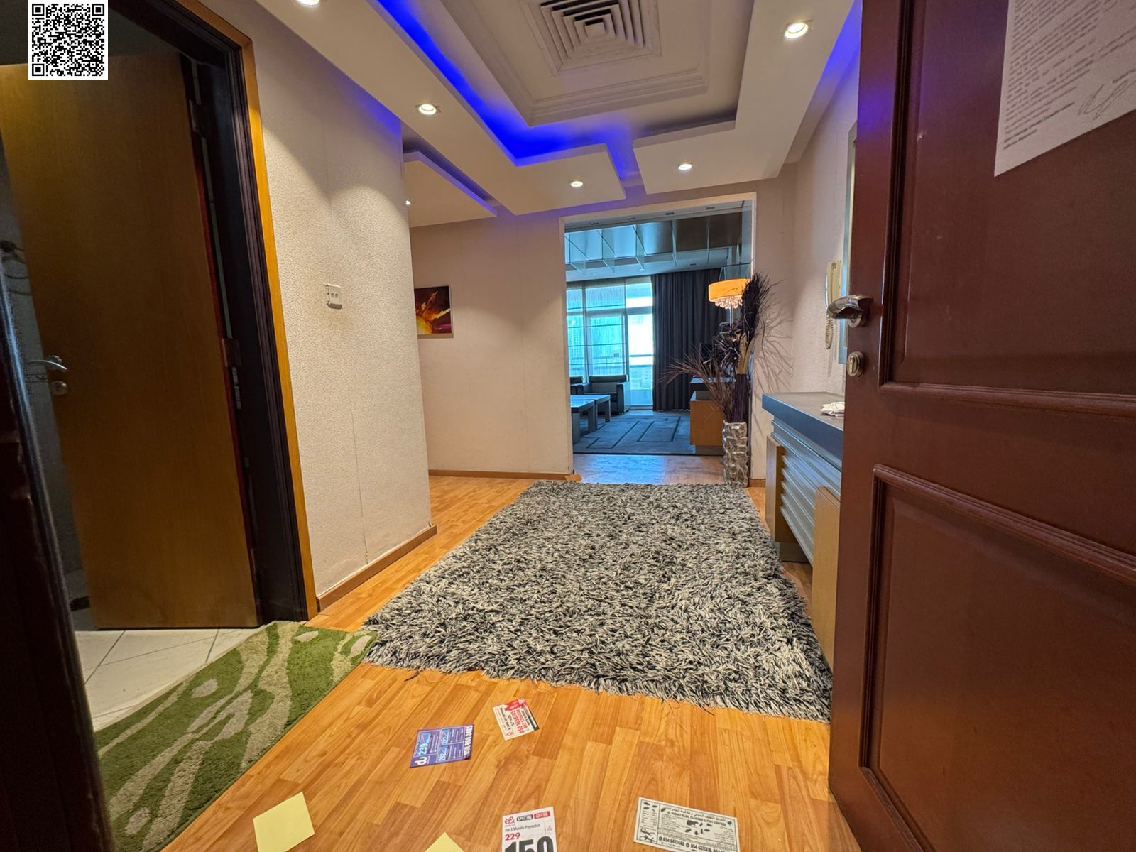 The most stylish and beautiful furnished apartment for annual rent in Ajman, consisting of a master bedroom, a very spacious living room, a fully equi