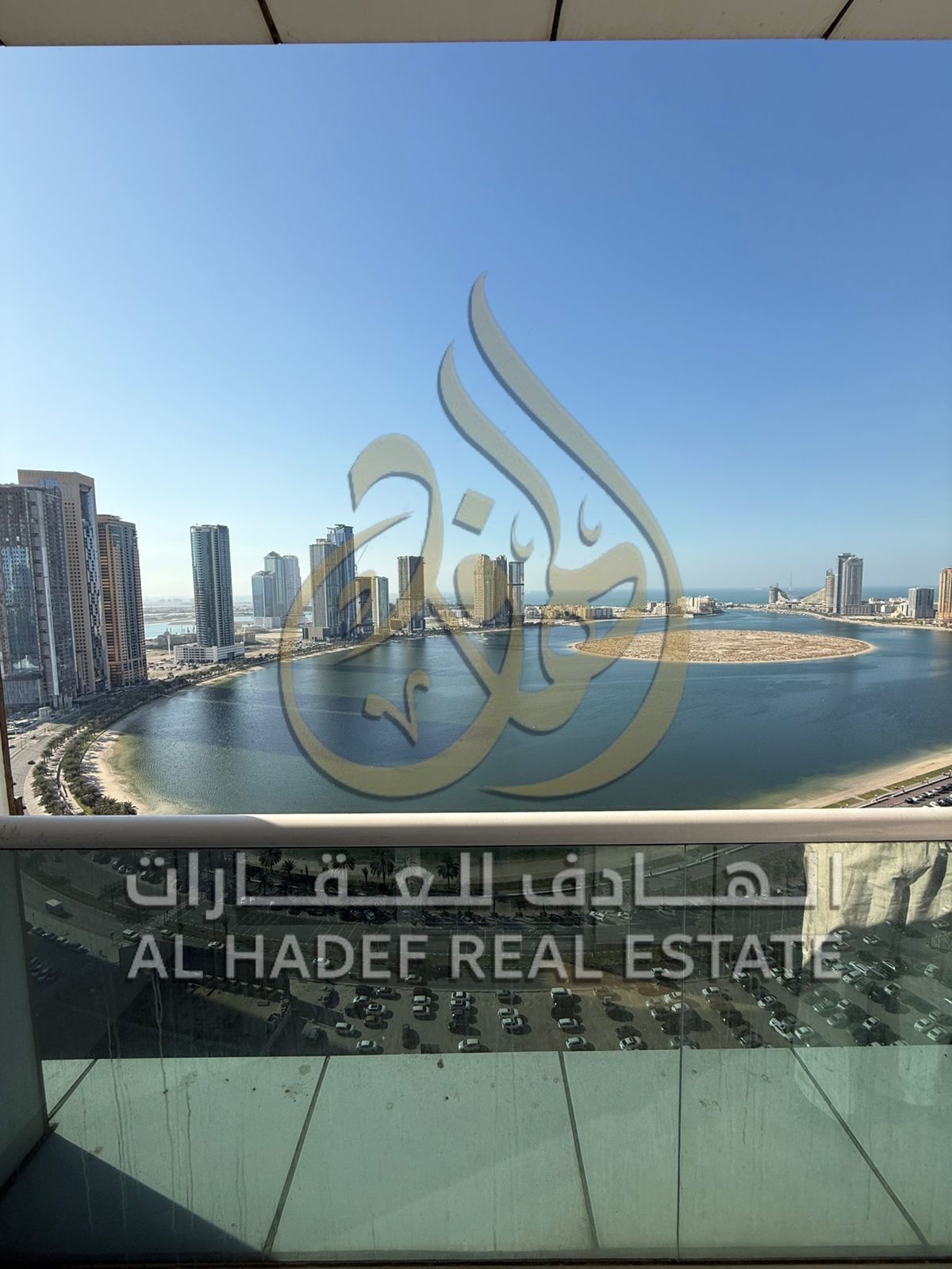 3BR Apartment | First Row Al Taawun Corniche | Full Lake View | Free AC