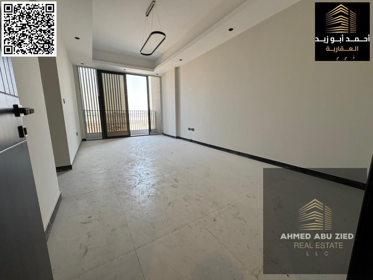 Luxury brand-new 2BR Hall in Al Jurf 3, Ajman. Master rooms, balcony, 3 bathrooms, central A/C, premium location near all services at an excellent pri