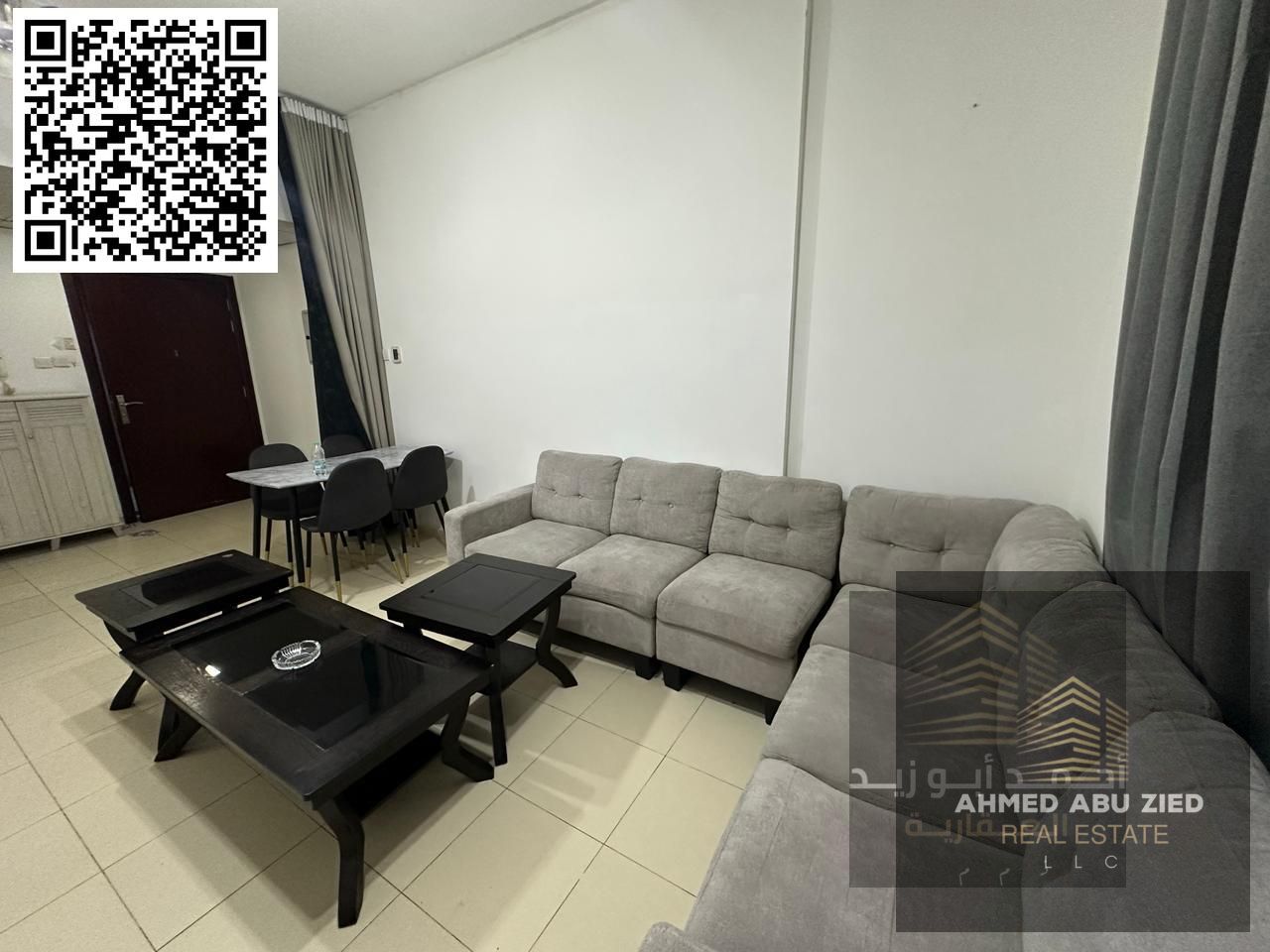 Fully furnished 2-bedroom apartment in City Tower, Ajman – Next to Safeer Mall, prime location, Central A/C, balcony, AED 42,000 with flexible payment