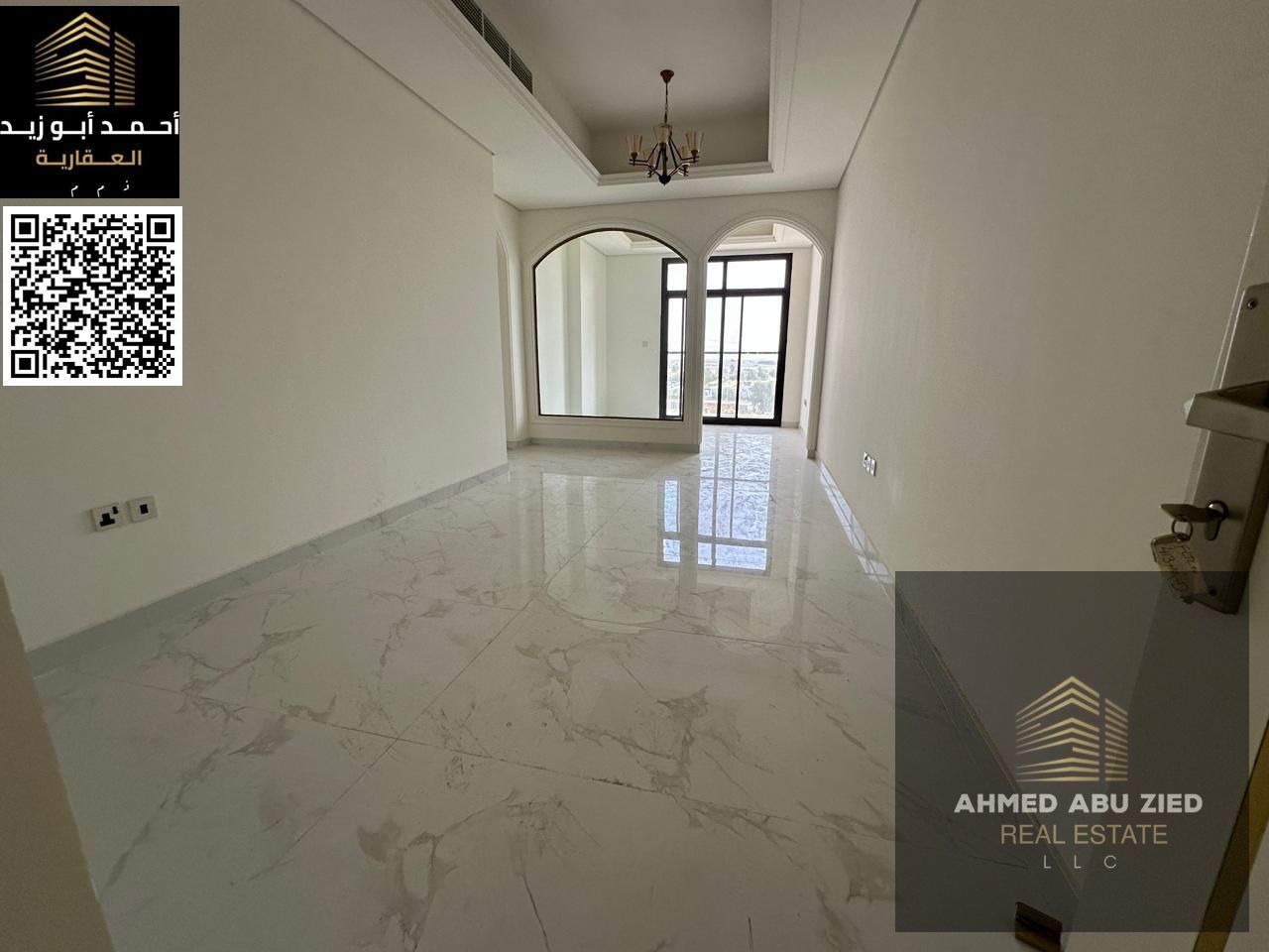 Luxury 3BR + Hall apartment for annual rent in Al Telleh, Ajman – 3 Bathrooms, Majlis + Hall, Balcony, Built-in Wardrobes, Swimming Pool, First month