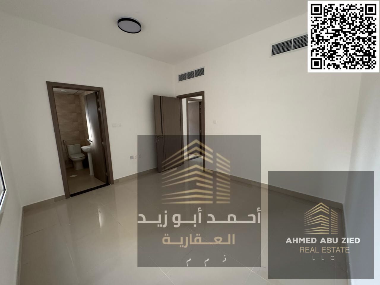 Brand new 1BHK in Al Jurf 3 near Sheikh Mohammed Bin Zayed Road, master room, 2 baths, central AC, balcony, AED 35K.