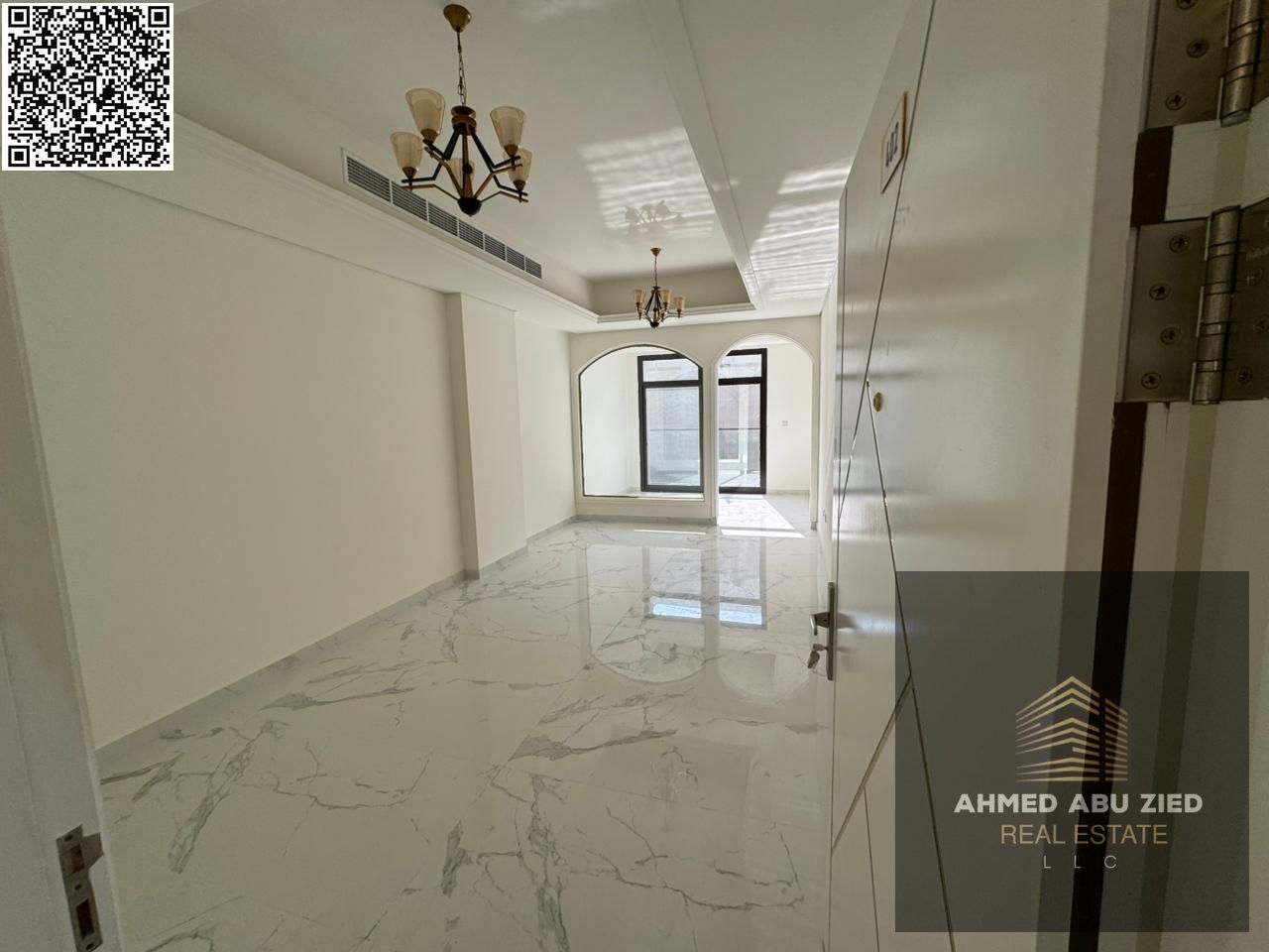 **Free pool and 1 month free: elegant 1BHK, first tenant in a new building, modern and stylish finishes, prime location with easy access to Dubai & Sh