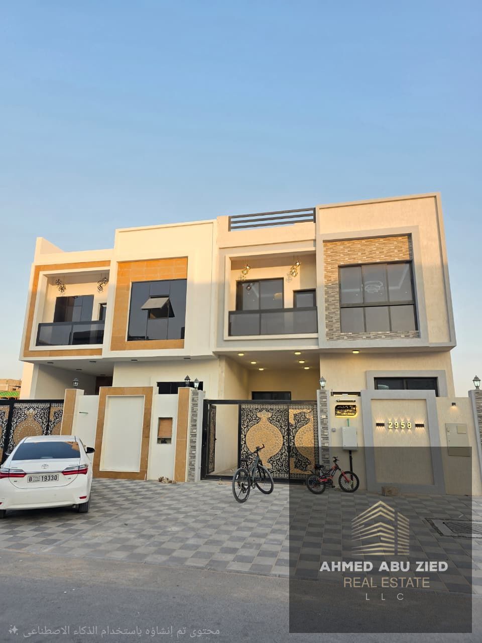 **Elegant brand-new townhouse with 5 bedrooms, 7 baths, maid’s room, large rooftop with a special view, modern and stylish finishes, prime location ne