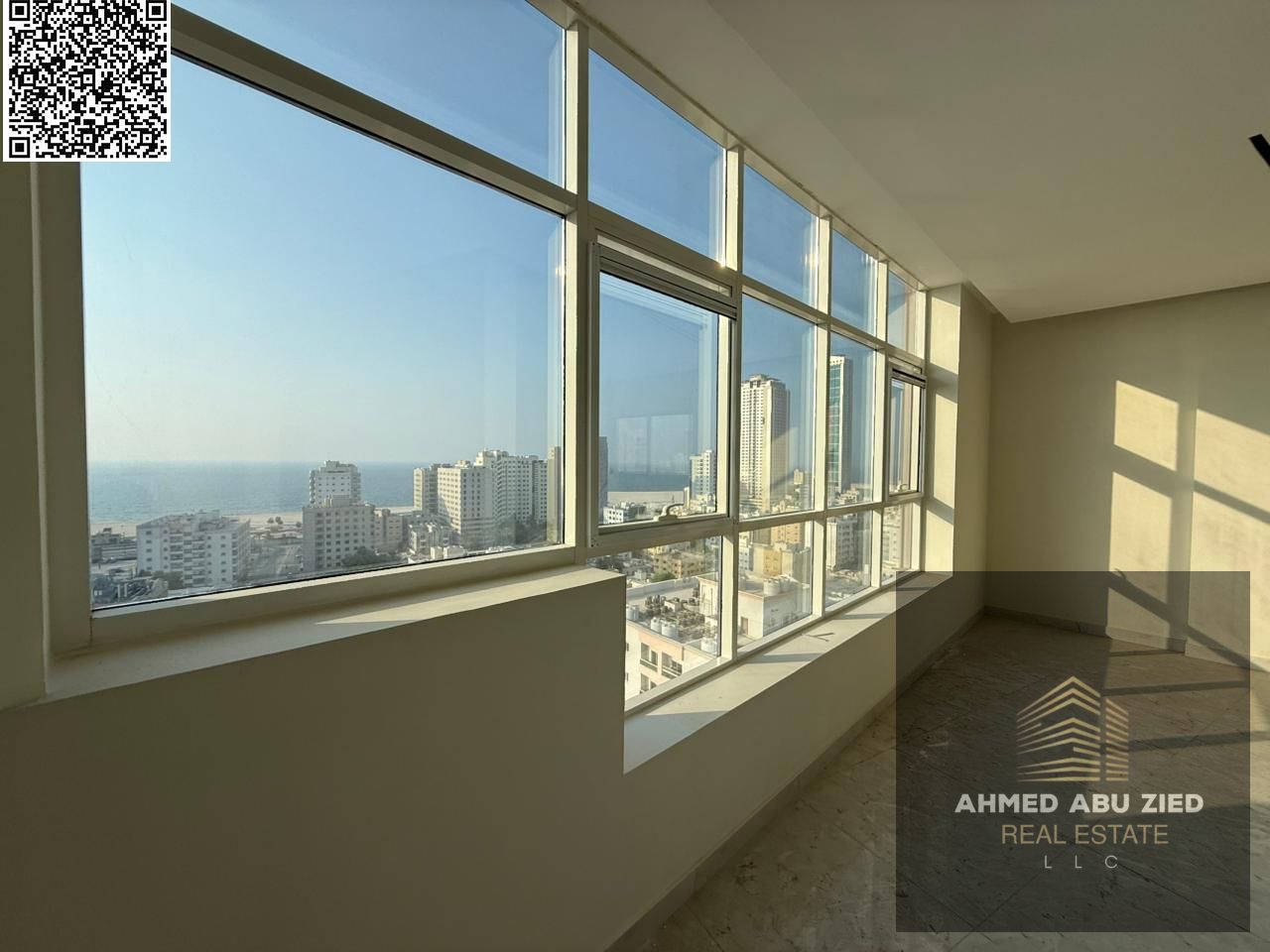 **Largest 3BR hall in Ajman with full sea view, 2 balconies, laundry room, free parking, modern and stylish finishes, and a prime location close to al