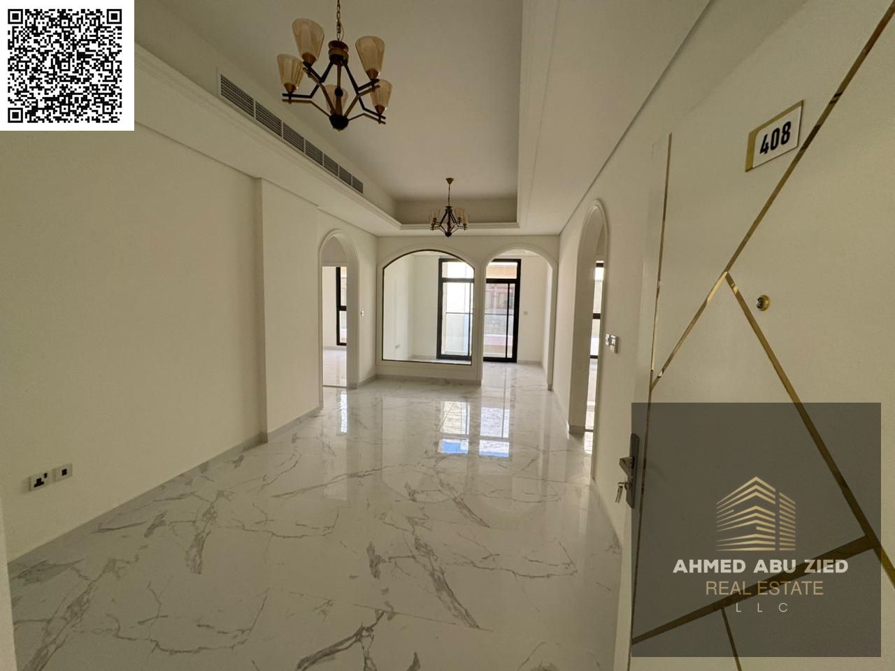 Gym and swimming pool | Luxurious two-bedroom apartment with a living room and majlis | First occupancy | Balcony | Two bathrooms | Super deluxe finis