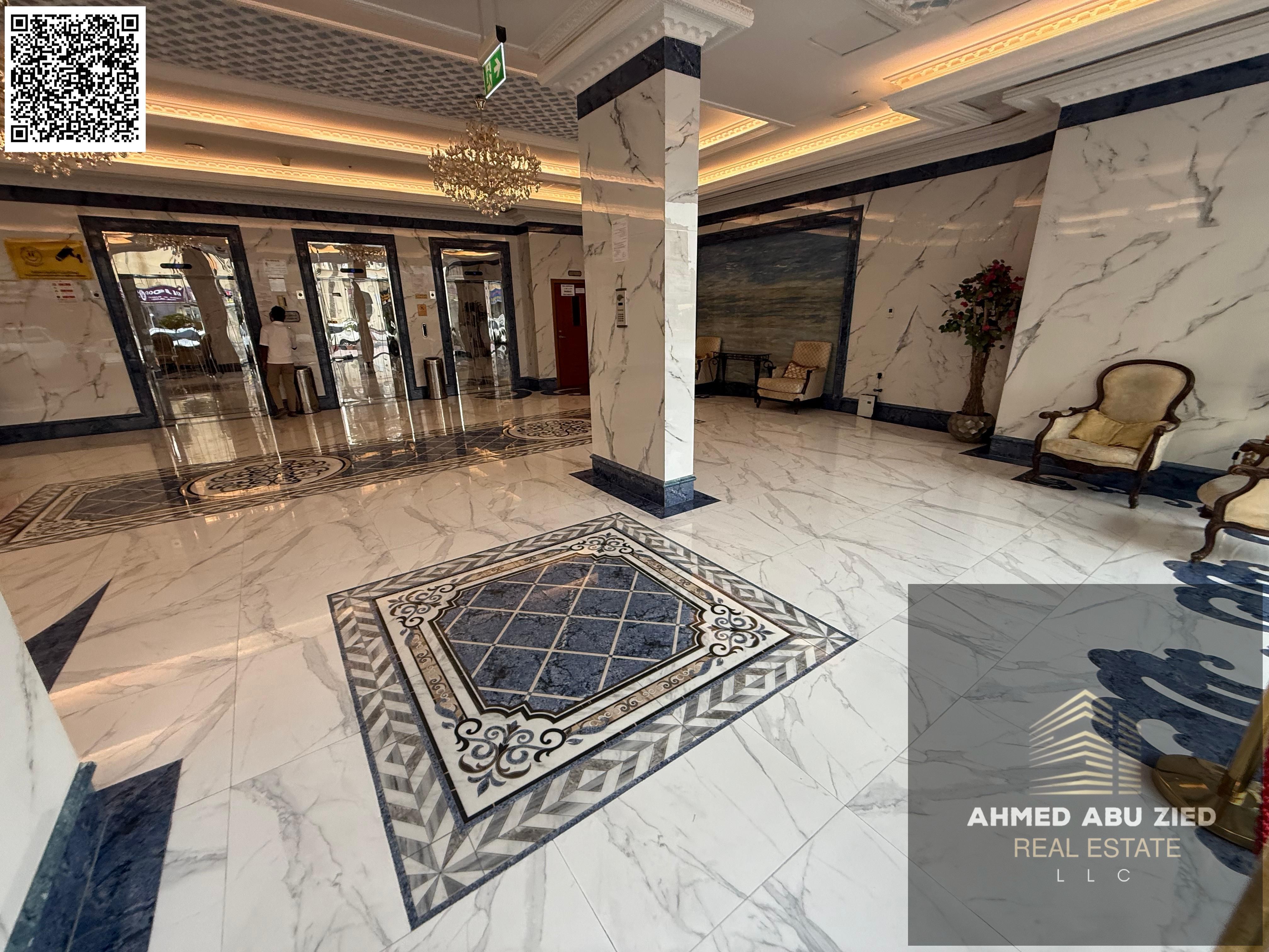 Elegant 1BR apartment for annual rent in Al Nuaimiya 3 (Ajman) – master bedroom, 2 baths, spacious hall with open-view balcony, prime location, parkin
