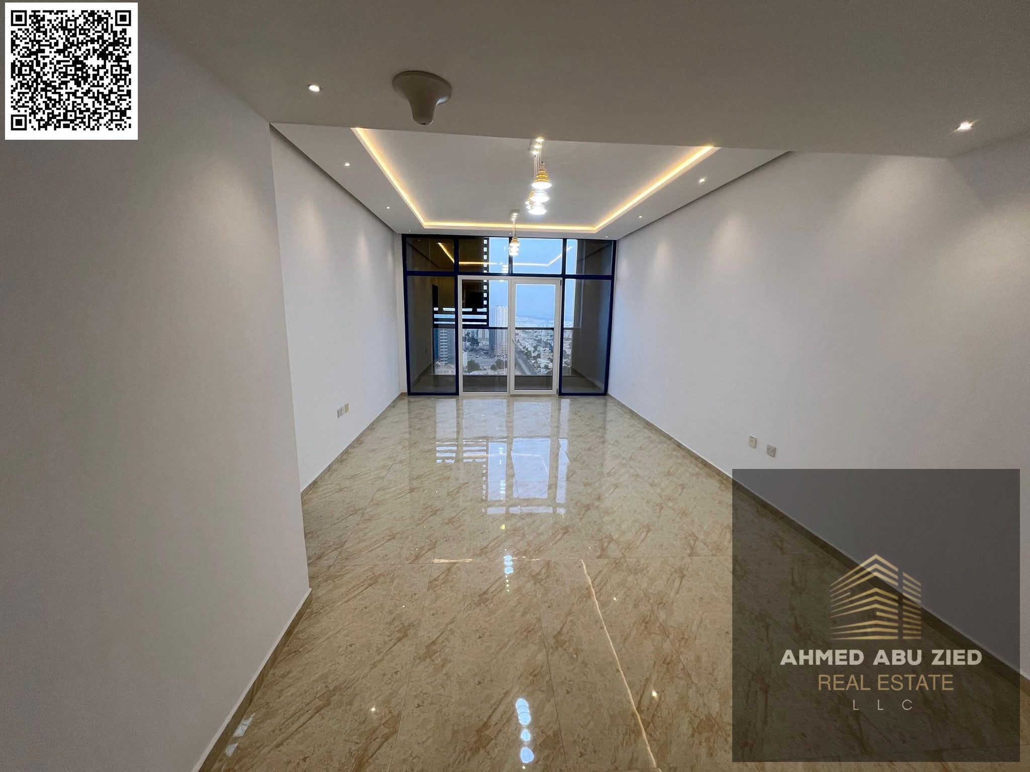 Luxurious 1BR hall for annual rent in Al Nuaimiya 3 | Open-view balcony, 2 baths, spacious hall, central AC | Prime location near Sharjah exit + parki