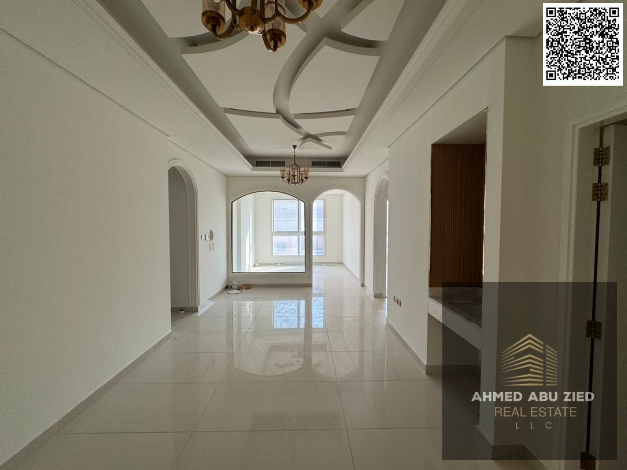 2BR hall with maid’s room, first tenant in Al Mowaihat 3 | Central AC, spacious kitchen, open-view balcony | Pool, gym & 1 month free.