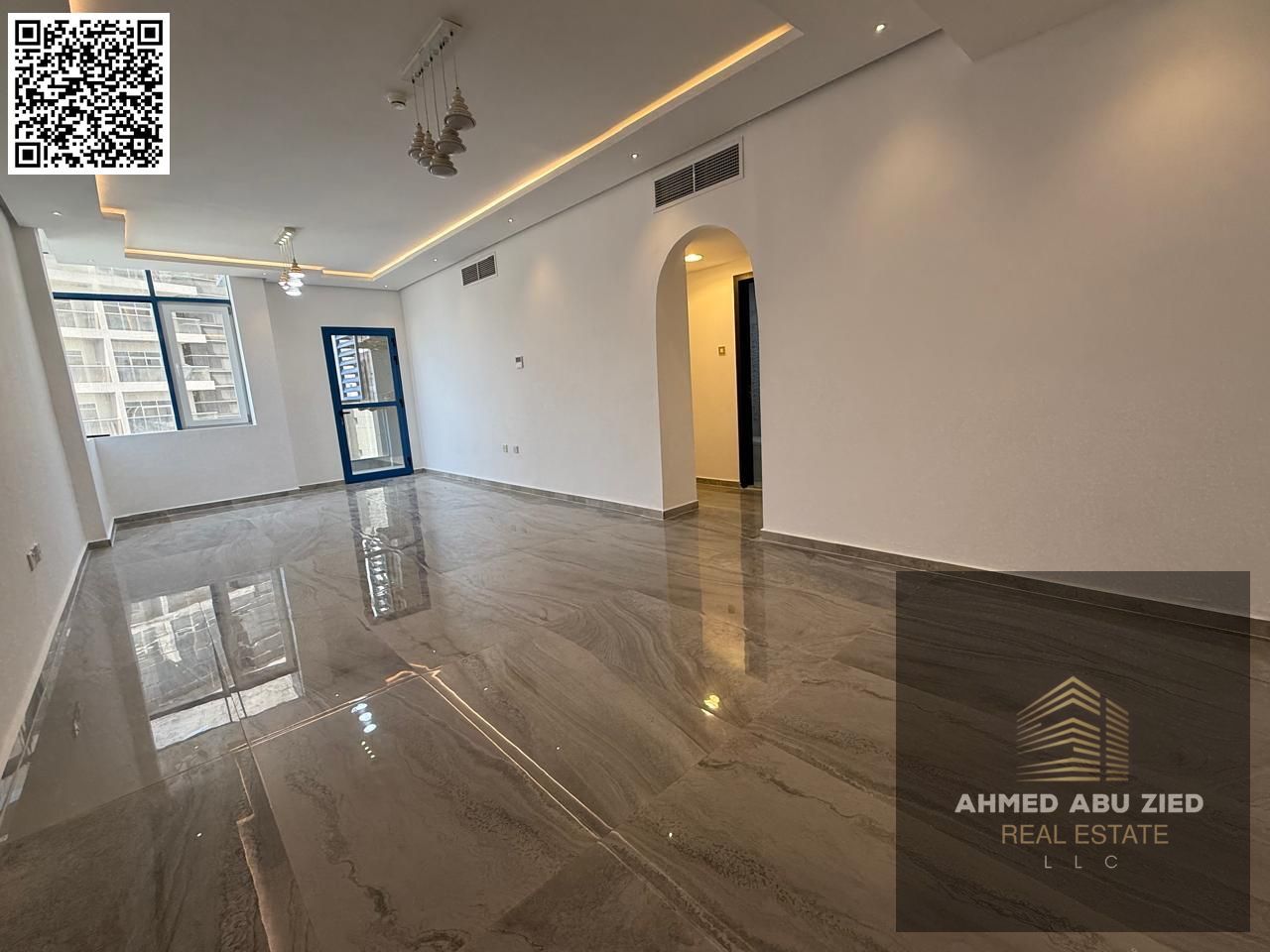 Luxurious 2BR hall in Al Nuaimiya 3 for annual rent | Open-view balcony, wide equipped kitchen, prime lively location | 55,000 AED, 4 cheques, free pa