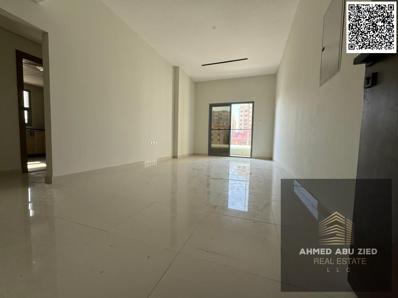 ** (≈125 ):** First tenant, large 3BR hall apartment for annual rent in Al Nuaimiya 1, near schools, balcony with open view, luxury finish.