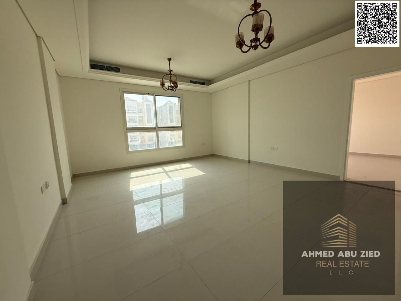 Largest luxury 3BR apartment for annual rent in Al Mowaihat 3, prime Dubai/Sharjah exit, near schools, gym, pool, free month.