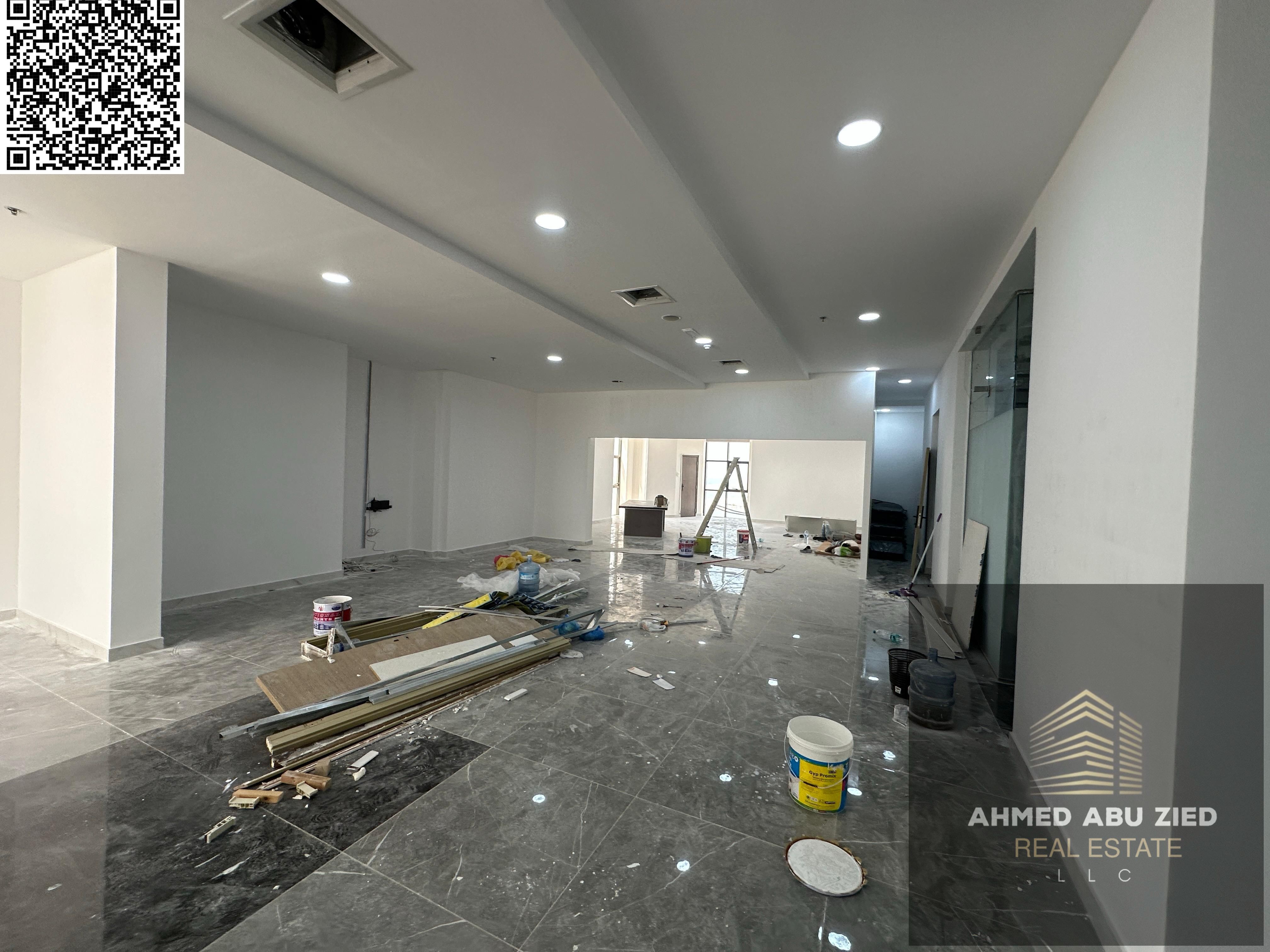 Company headquarters - a very large office of 5000 square feet on the top floor overlooking the Al Khor Sea, with a gym and a swimming pool