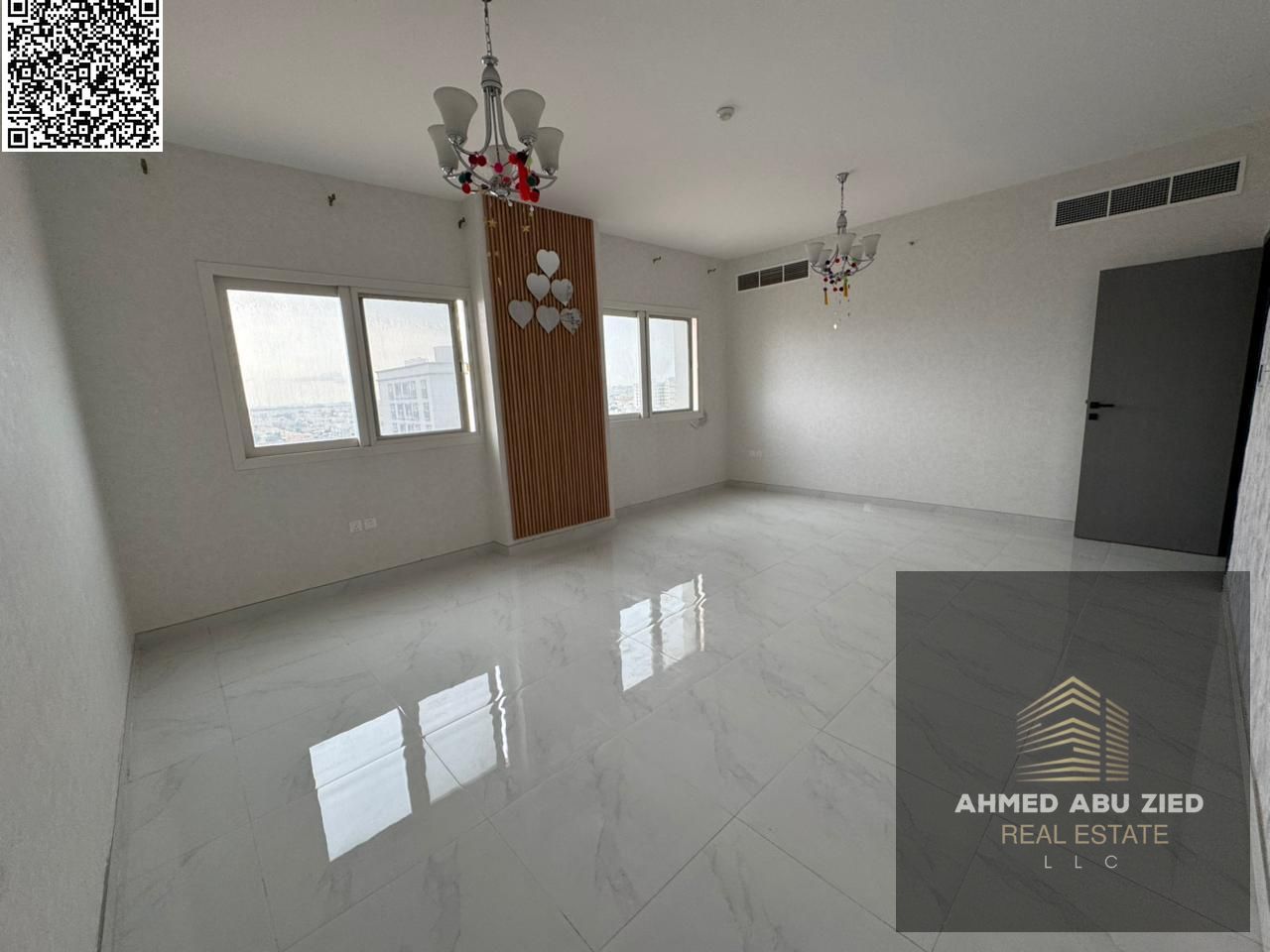 Largest and most beautiful two-bedroom apartment for annual rent - Two master bedrooms - Three bathrooms - Fully equipped kitchen - Balcony - Spacious