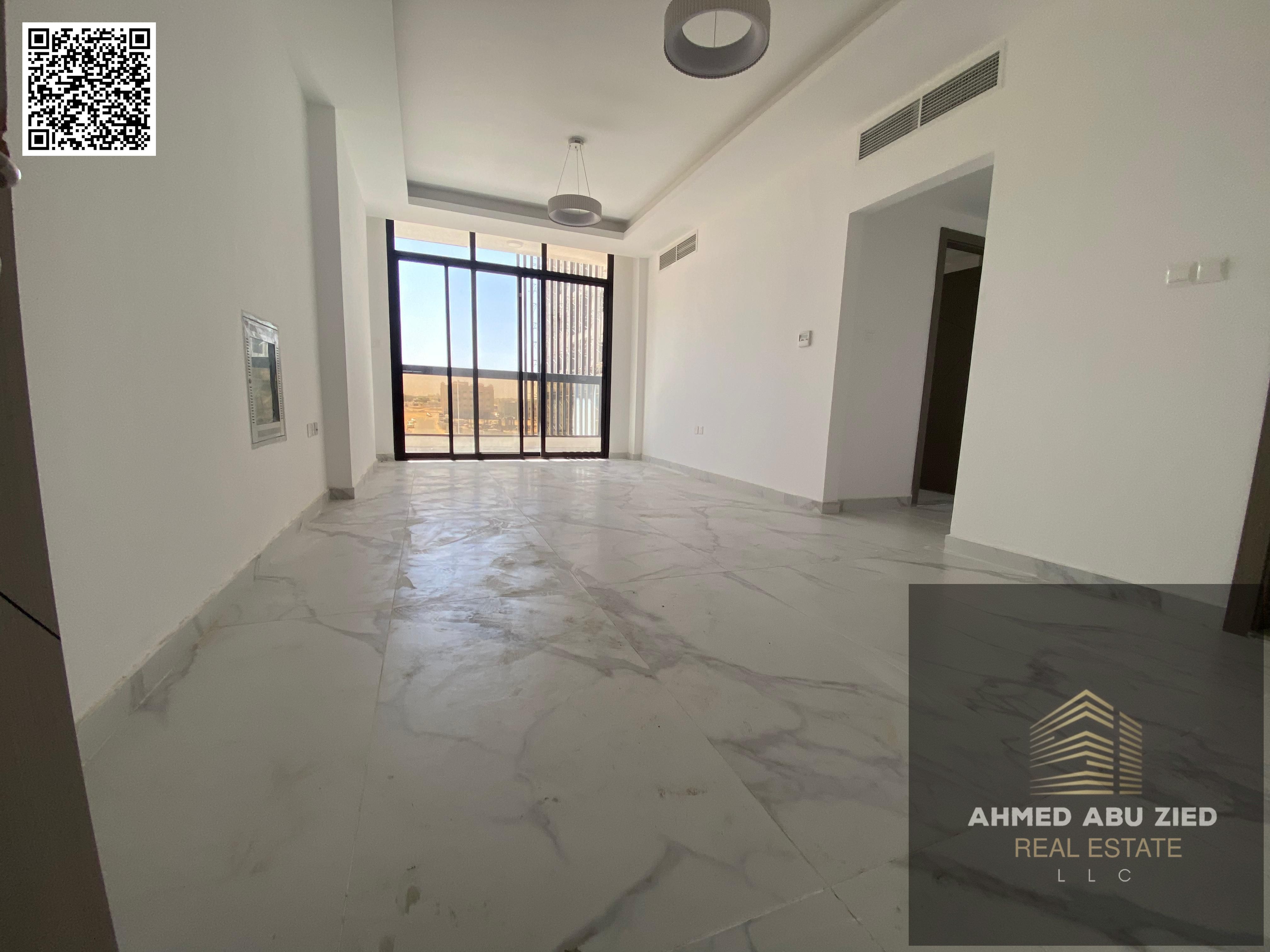 Two bedrooms and a living room, first occupancy, with parking inside, in Al Jurf 3 area. One of the best two-bedroom apartments. Balcony, 3 bathrooms,