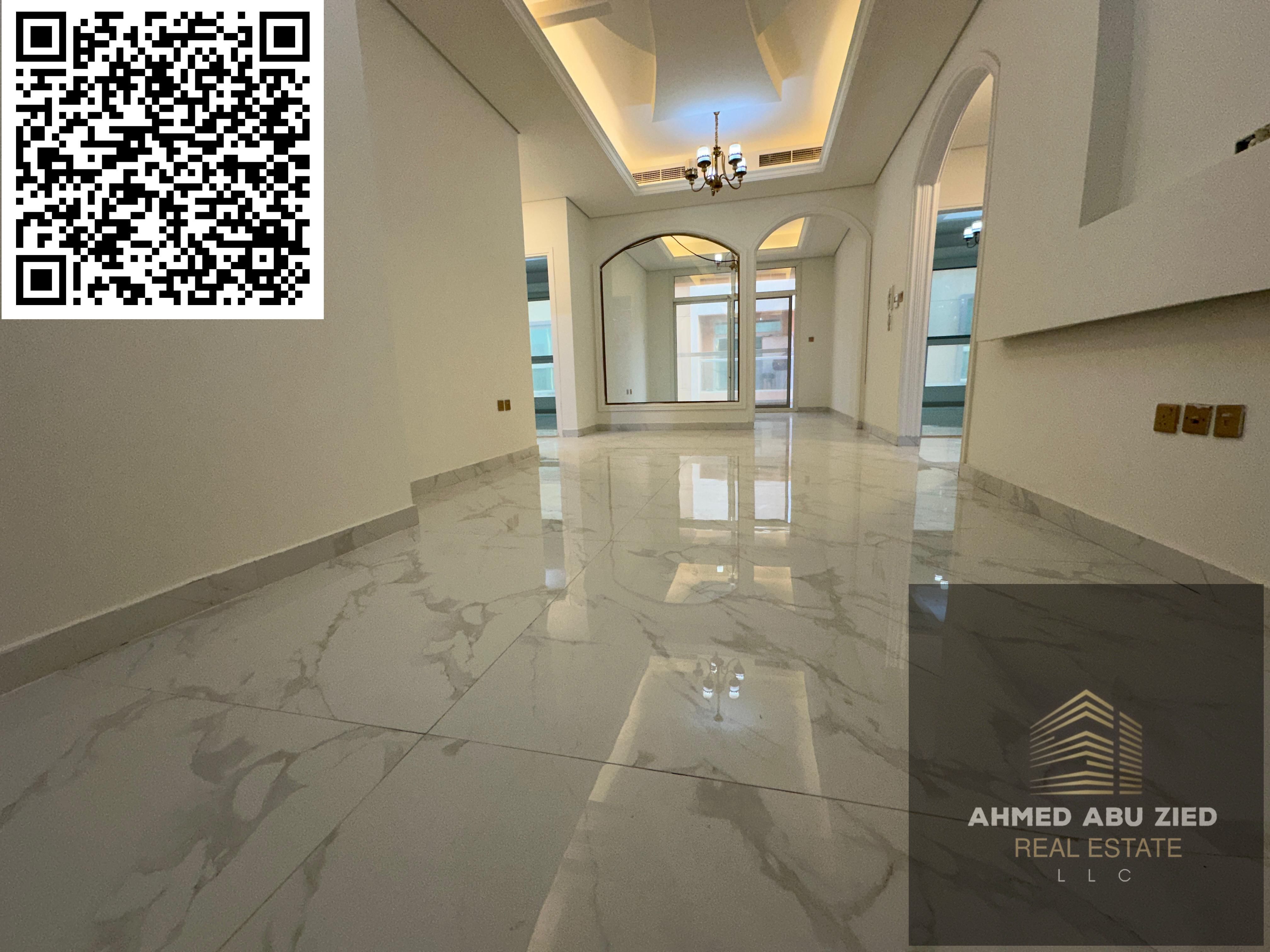 First occupancy | Gym and swimming pool | Two bedrooms and a living room | Three bathrooms | Balcony | Open view | Equipped kitchen | Spacious areas |