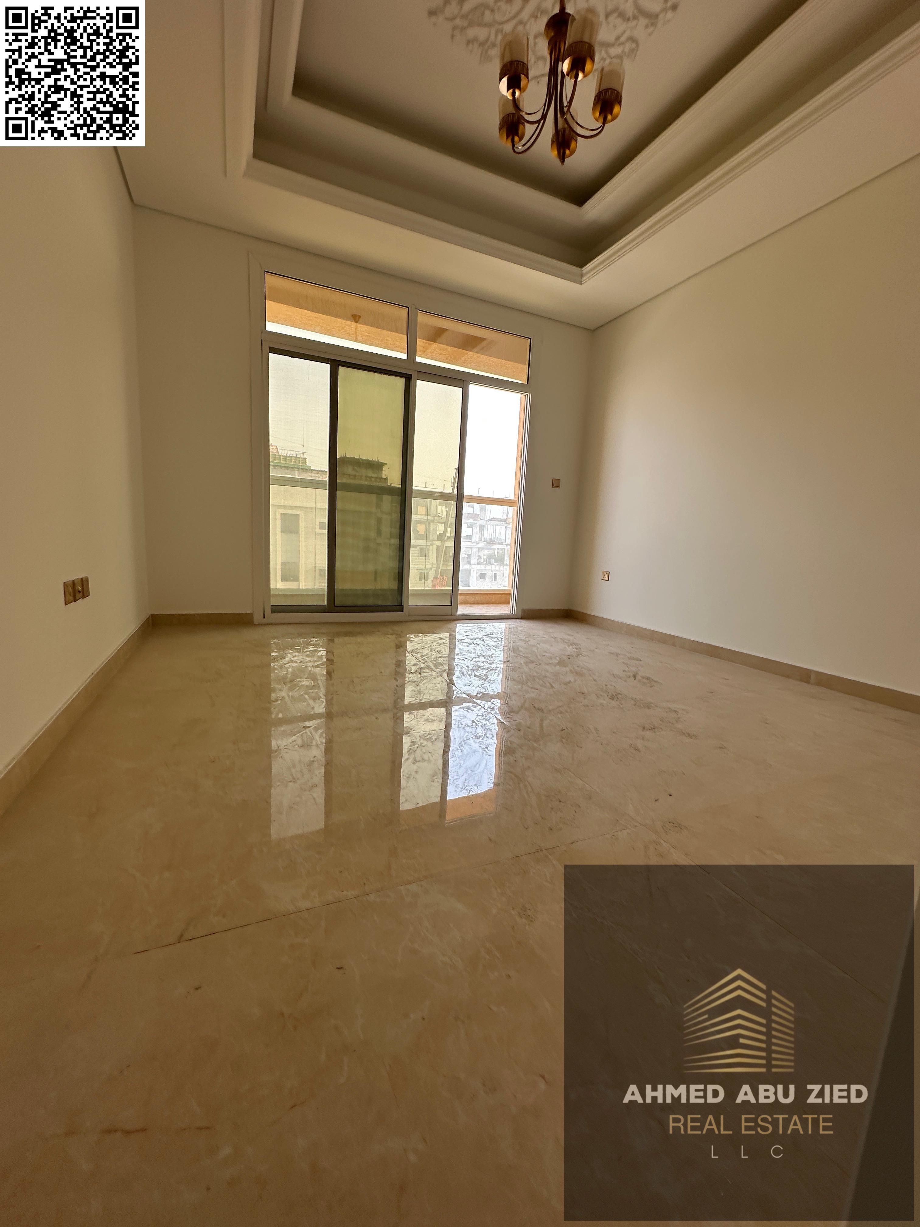 Two-bedroom apartment with 2 bathrooms and a living room, Al Muwaihat 3, close to Al Madaris Street and ADNOC Petrol Station. A very distinguished loc