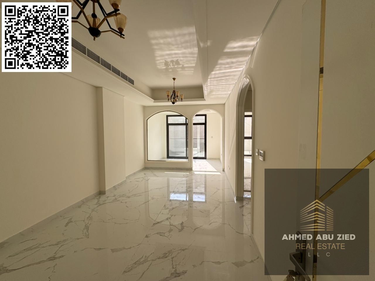 First occupancy, swimming pool, central air conditioning, balcony with open view, one bedroom, living room with majlis, 2 bathrooms, very high-quality