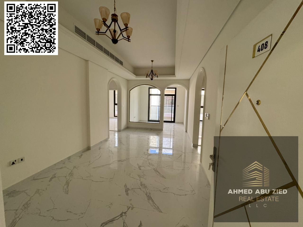 One month free | Swimming pool | First occupancy | Two bedrooms, living room with majlis, 2 bathrooms, central air conditioning, balcony, open view, e