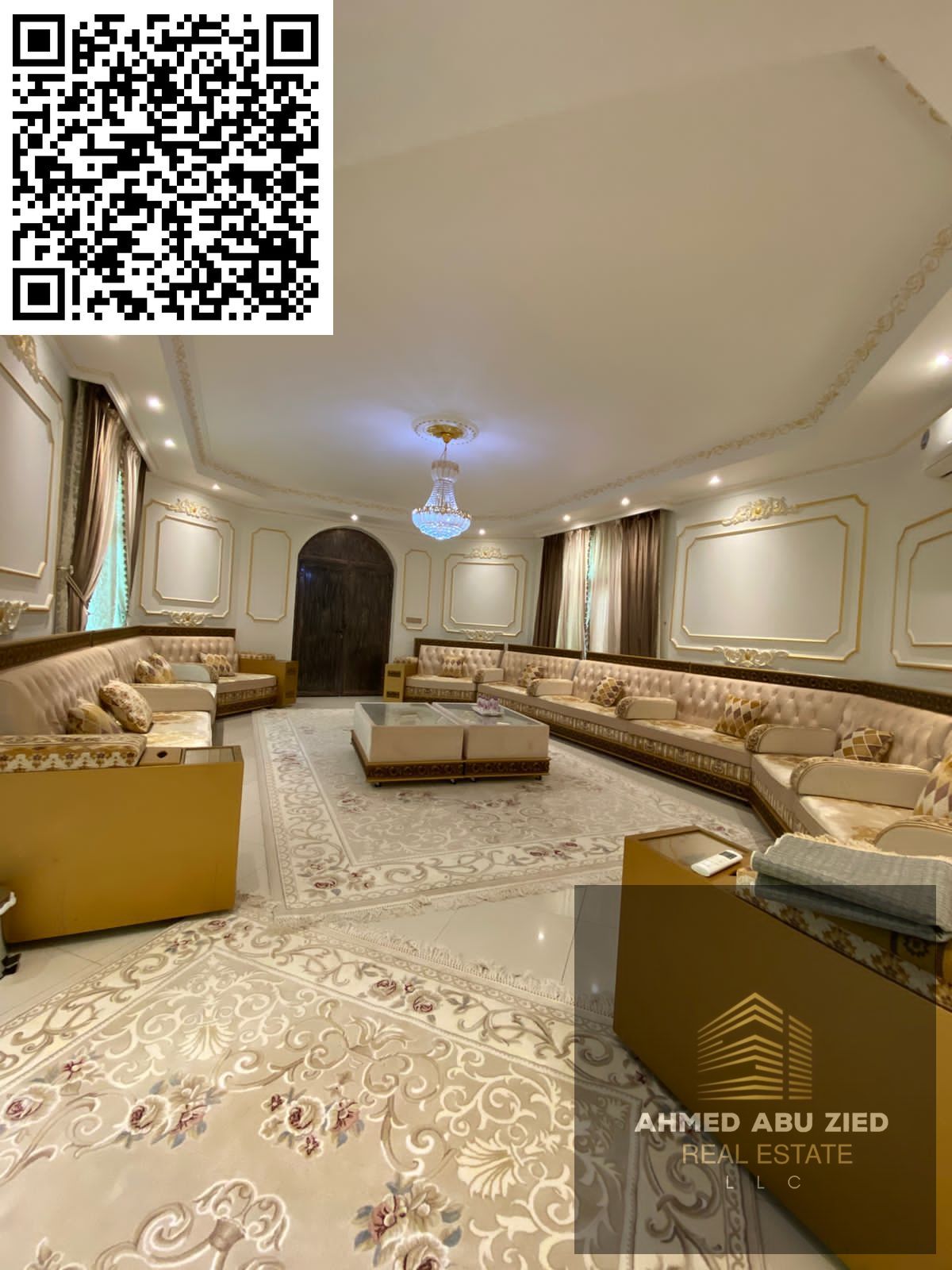 A luxurious villa with six master bedrooms for rent in Sharjah, Al Nouf area, one floor with a majlis and an external annex that includes rooms for se