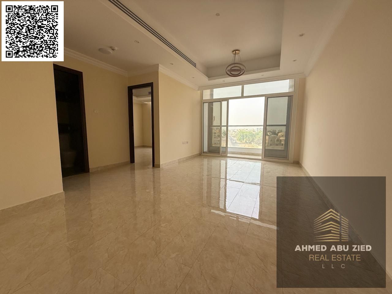 Two-bedroom apartment with living room | brand new building | first tenant | Al Rawda area | opposite Safeer Mall | free indoor parking | spacious are