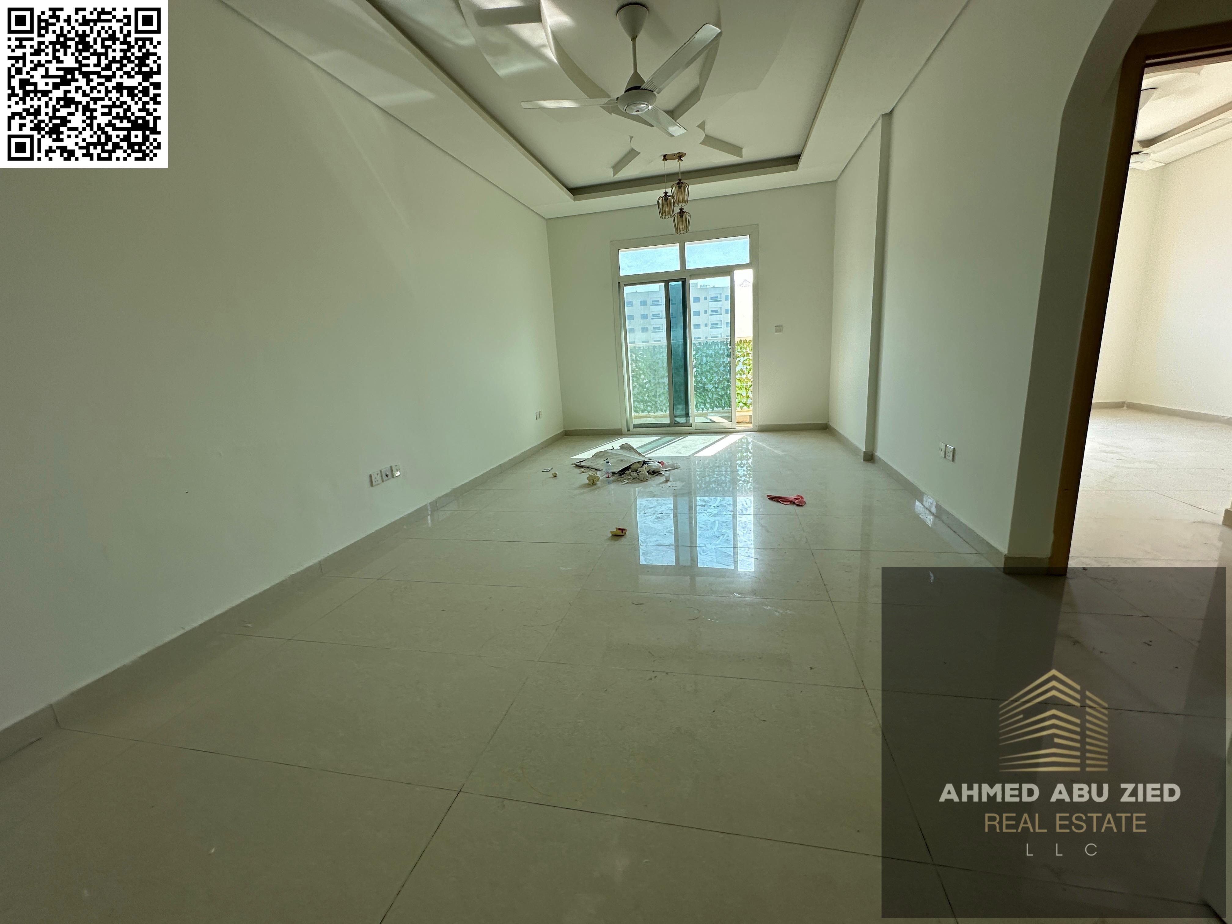 the largest and most elegant two-bedroom apartment, second floor, Al Muwaihat 3 Close to Al Madaris Street and ADNOC Petrol Station. A very prime loca