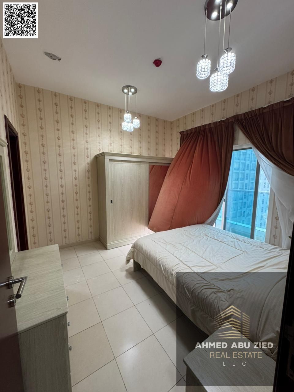 Best two-bedroom apartment with a living room, furnished, with two bathrooms and a storage room, in City Tower with an open view and free parking.