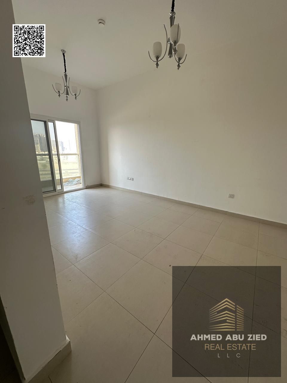 Two bedrooms and a living room with an open view for annual rent in Princess Village - directly on Mohammed Bin Zayed Road for only 45,000!
