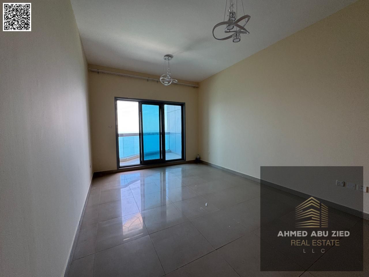 Luxury two-bedroom master apartment with a living room for annual rent in Corniche Tower - luxurious finishing and integrated facilities at a special