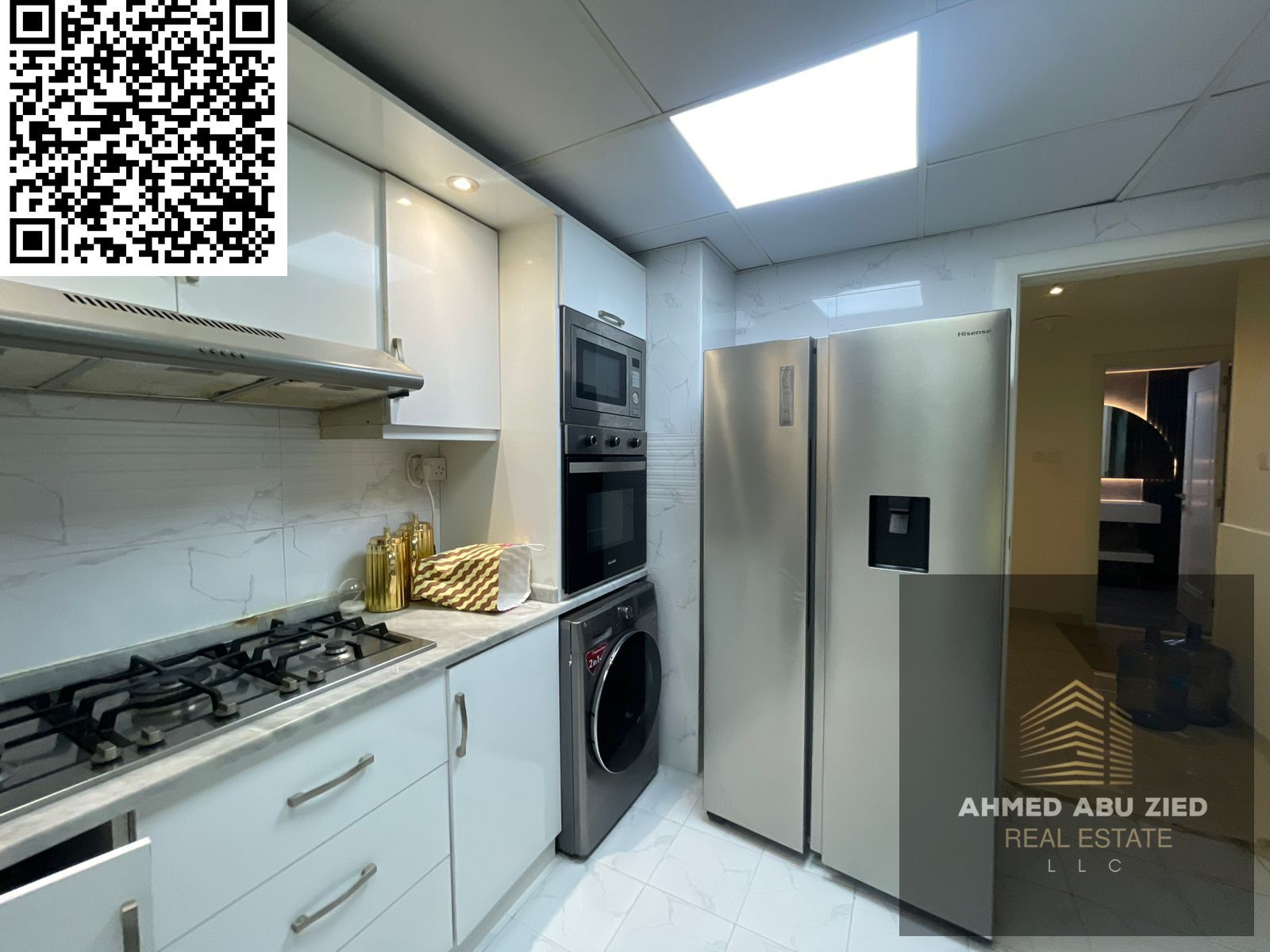 Luxury two-bedroom apartment for annual rent in Al Rashidiya 1, Ajman – Horizon Tower, above the cooperative society